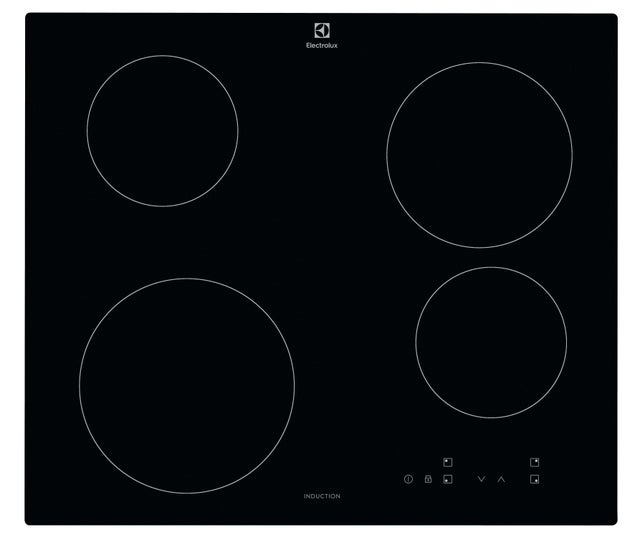 Plaque à induction aspirante 4 foyers L.80 cm ELECTROLUX KCC8344 Noir