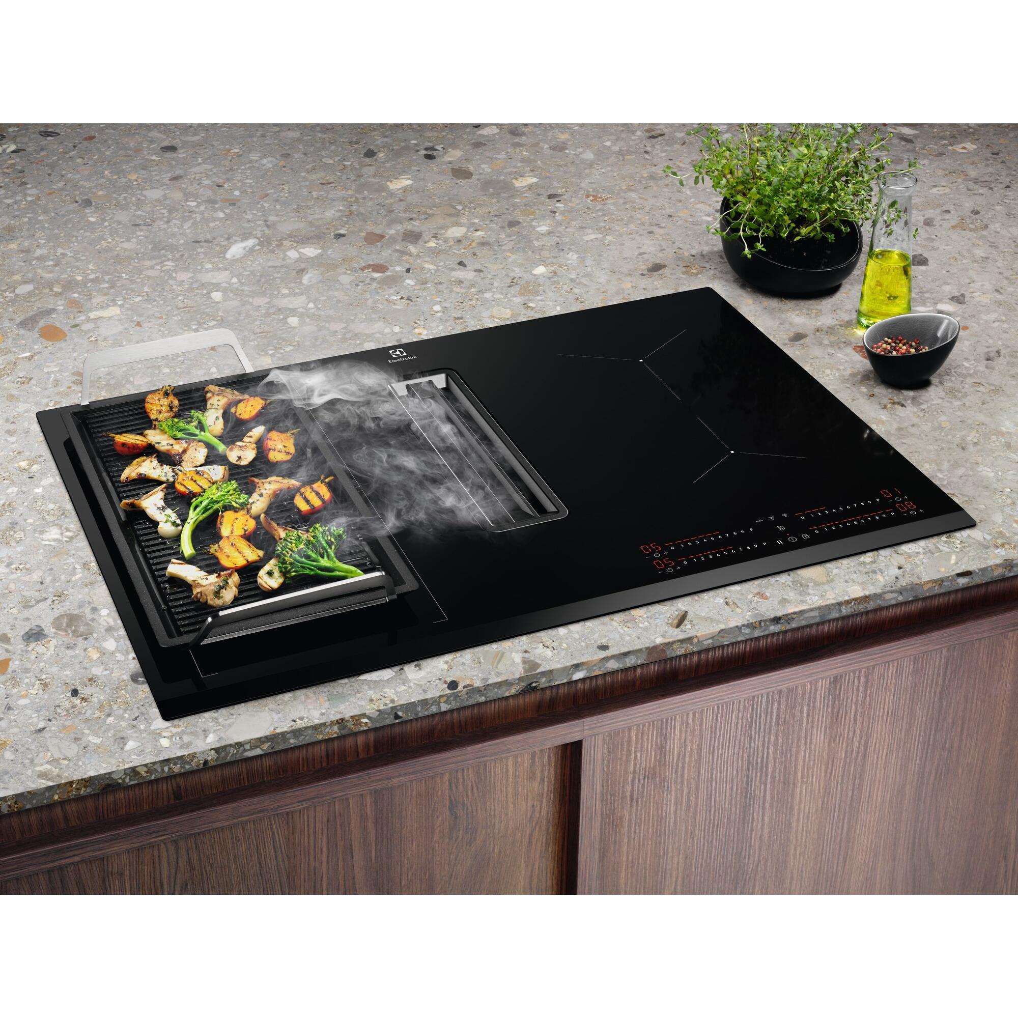 Plaque à induction aspirante 4 foyers L.80 cm ELECTROLUX KCC8344 Noir - 3