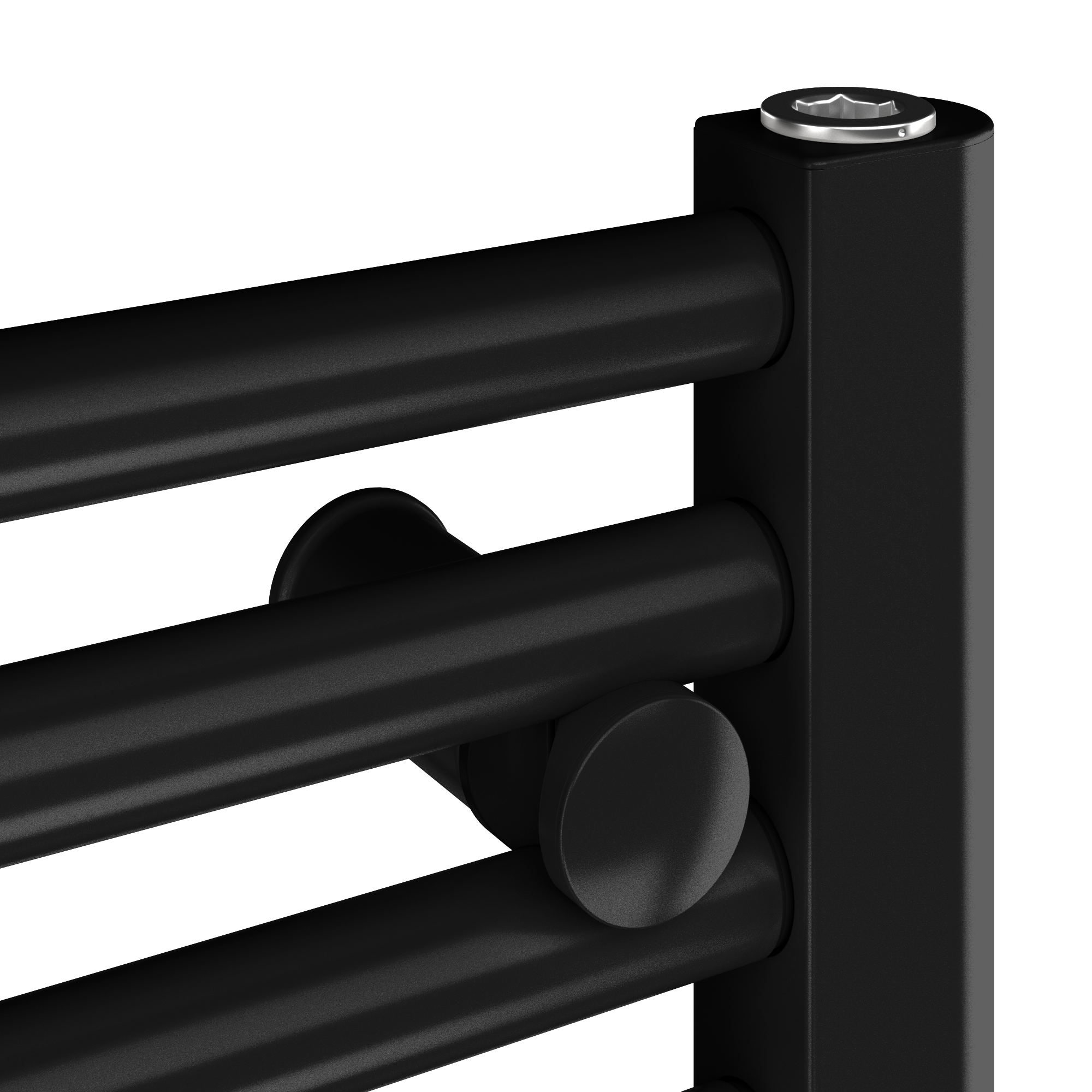 Sèche-serviettes électrique à inertie fluide Kaltar II EQUATION 500W droit noir - 2