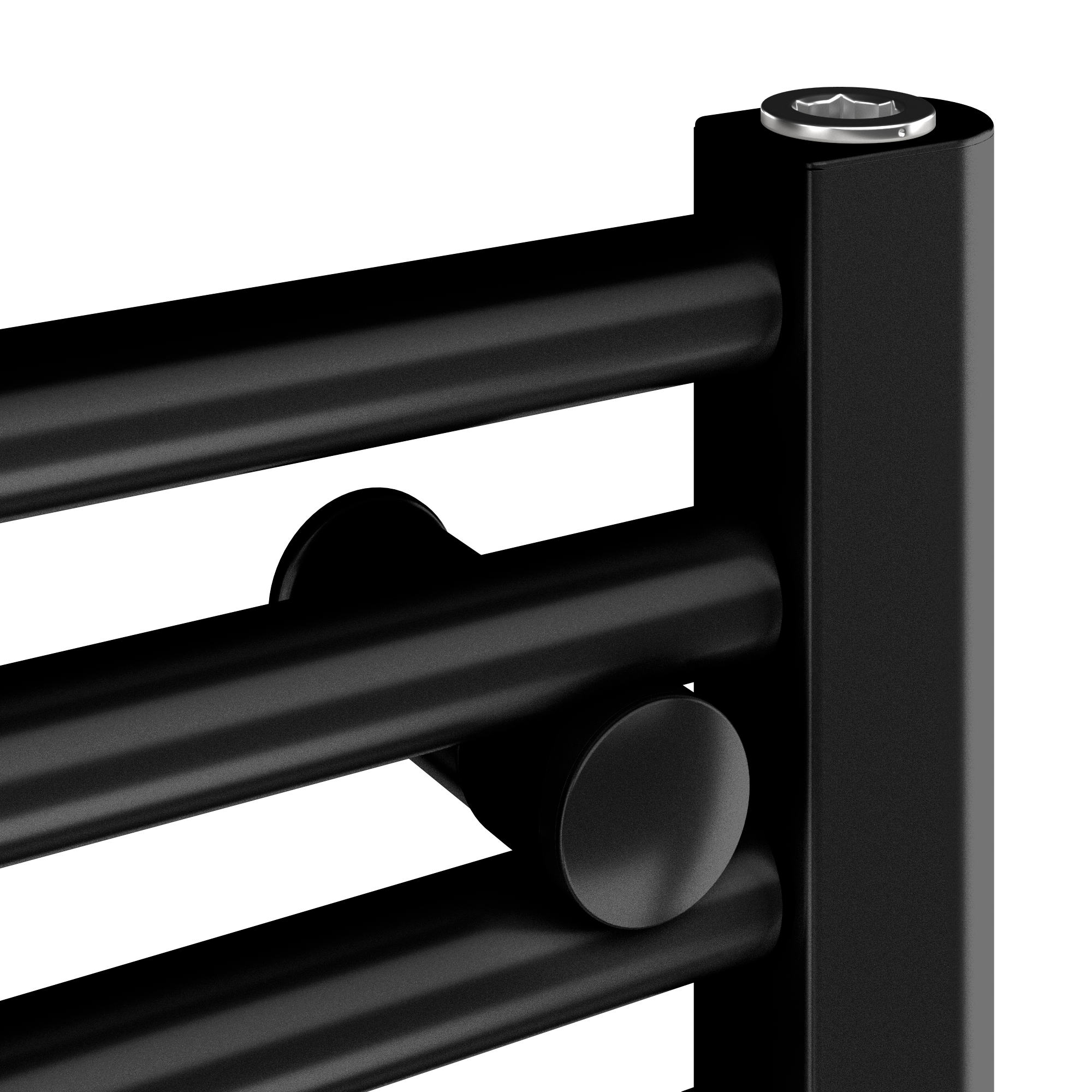 Sèche-serviettes électrique à inertie fluide Kaltar II EQUATION 750W droit noir - 2