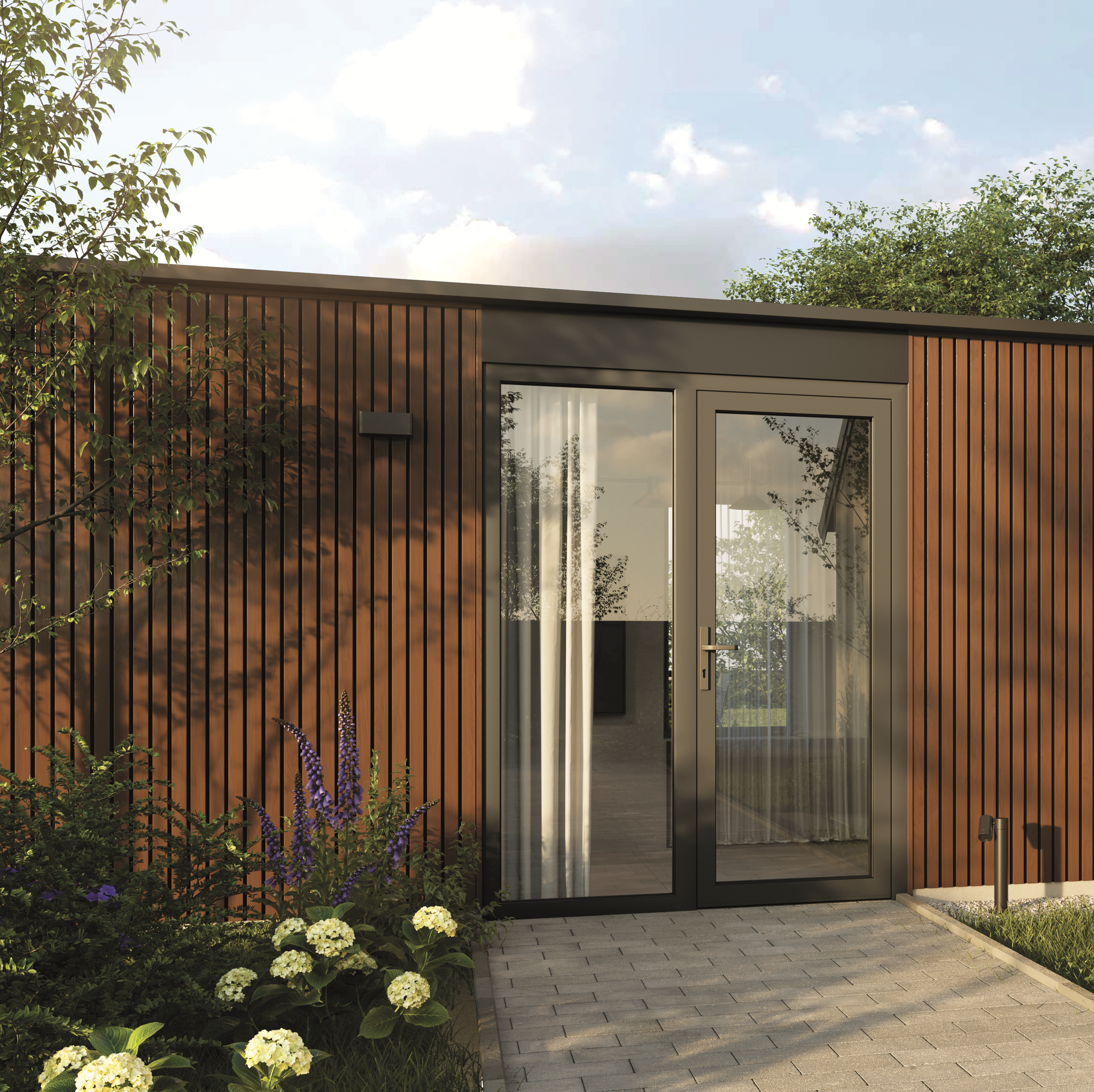 ブラック melevel様 Panele elewacyjne lamelowe Fronto Złoty Dąb SVP-06 V-Black - Leroy