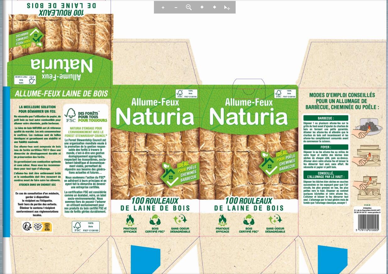 Allume feu en laine de bois NATURIA 100 pièces - 3