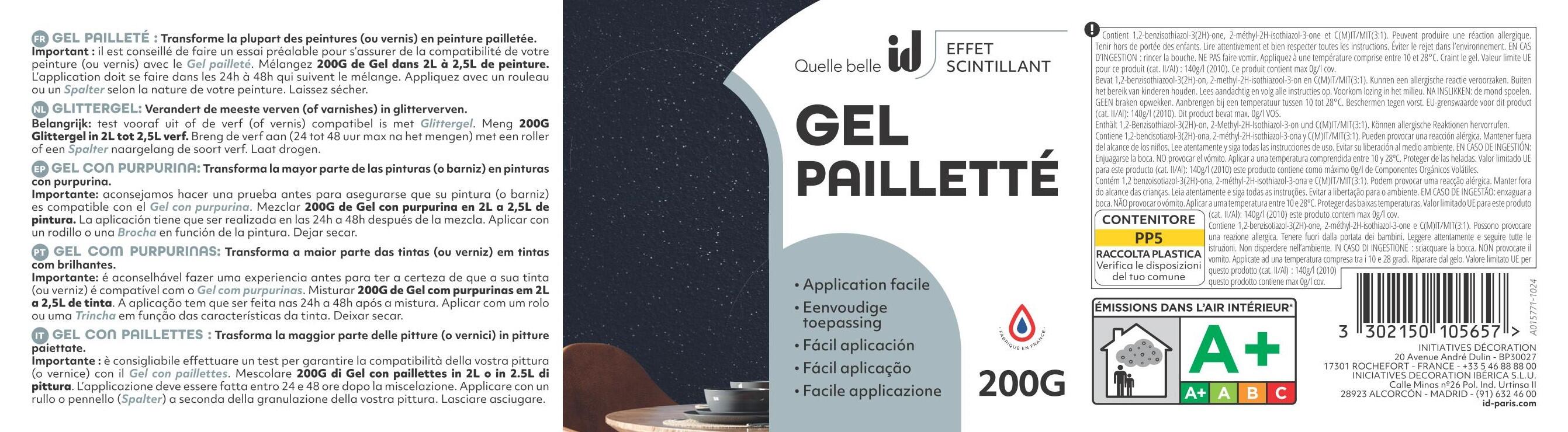 Aditivo para tinta com efeito Paillet 200gr prateado - 2