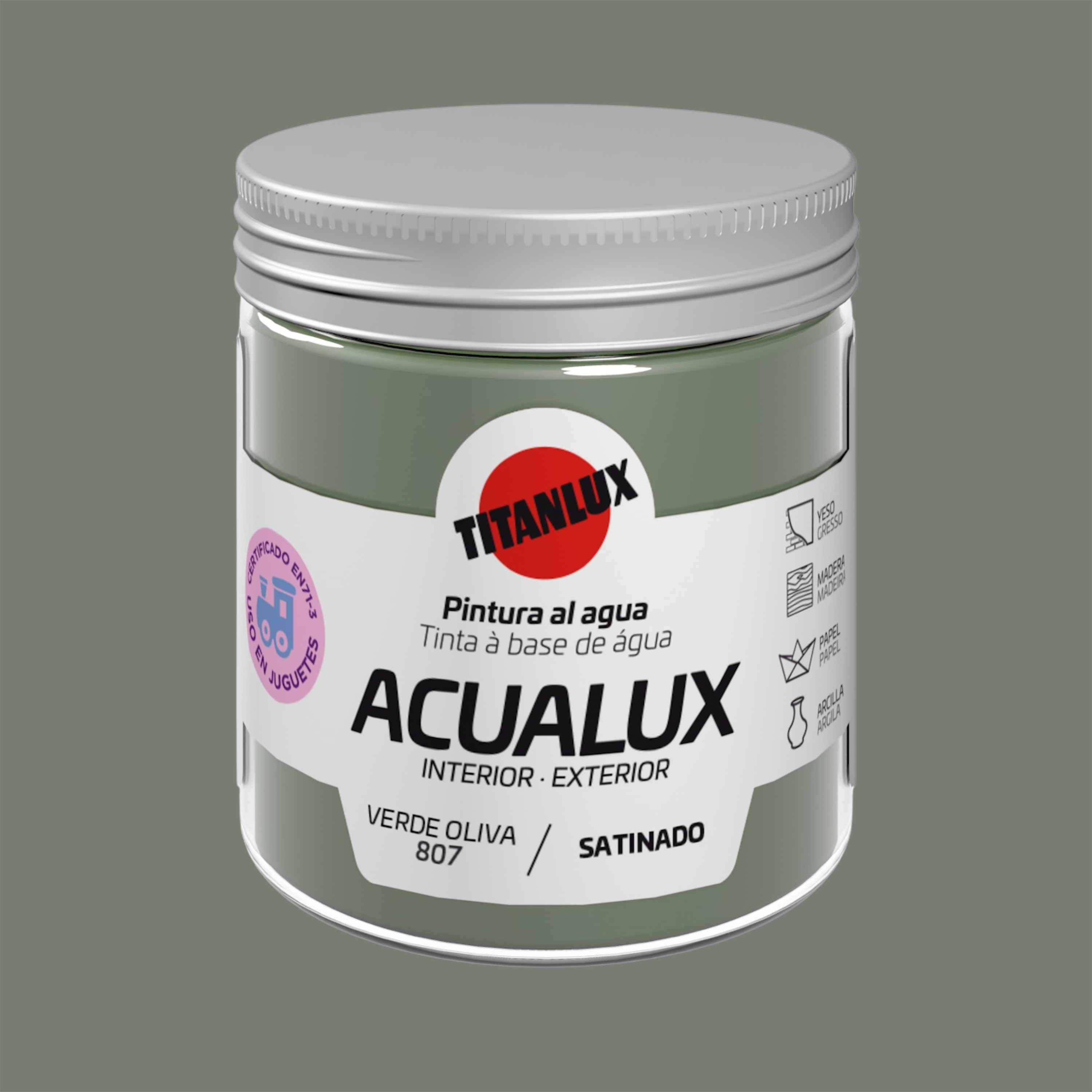 Pintura decorativa efecto liso acualux titanlux 75ml acabado terciopelo
