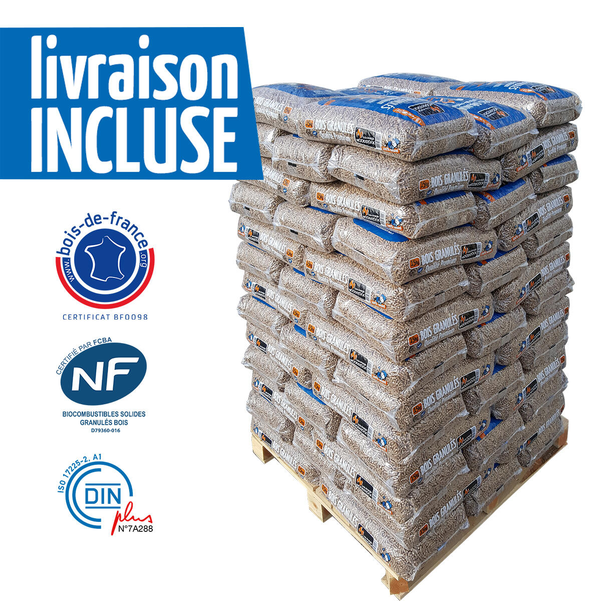 Bois Crepito Sac De GranulÃ©s De Bois Pas Cher Palette Granule Sac