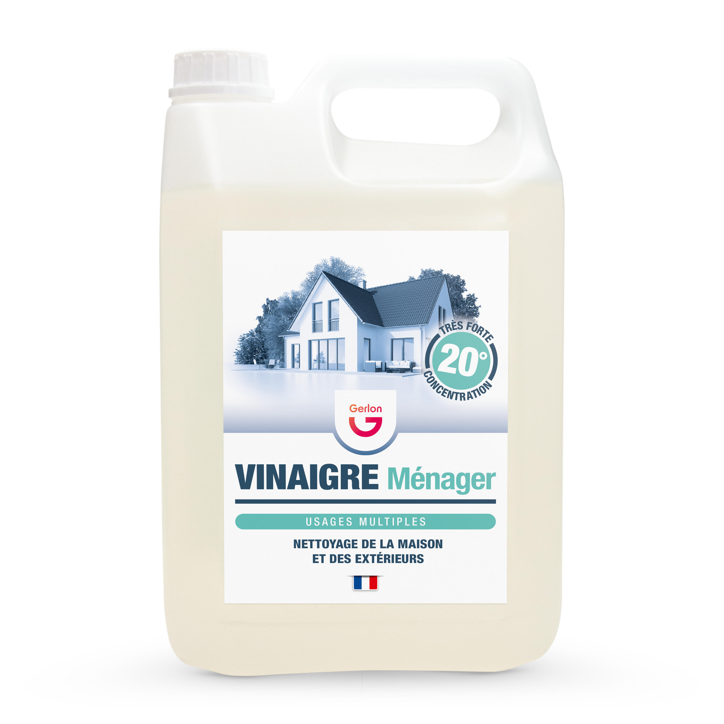 Vinaigre blanc LES ESSENTIELS Supérieur 20°, intérieur et extérieur, 5L — free download