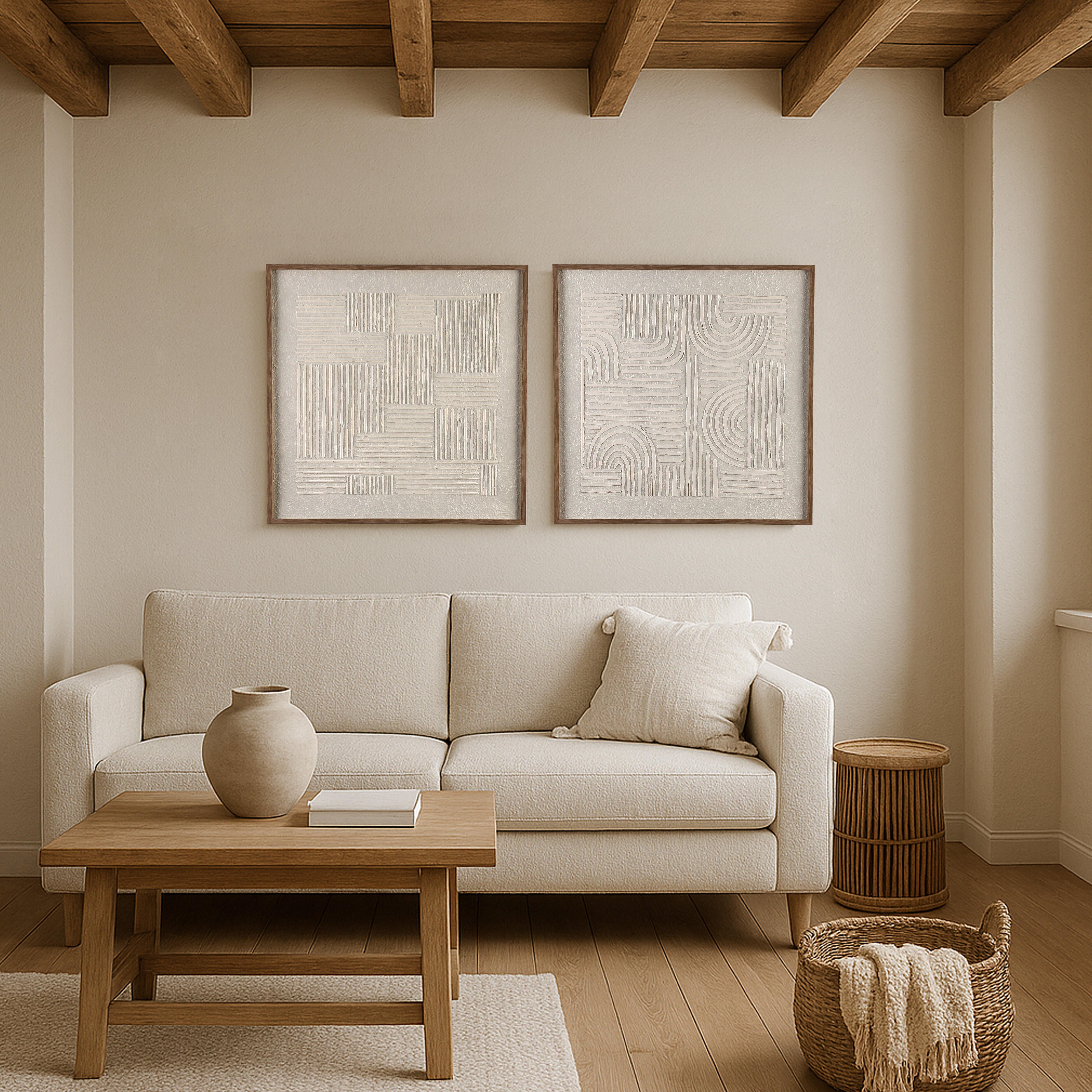 Cuadro con marco Dorado 60 cm x 60 cm - 6