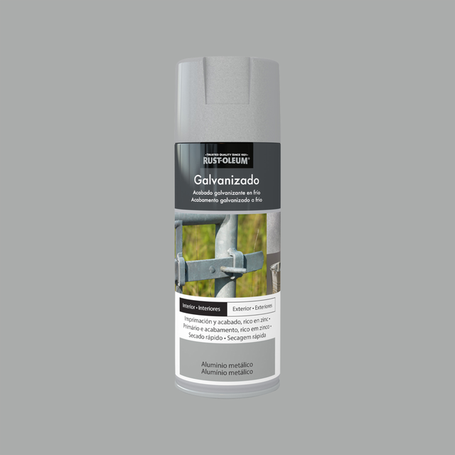 Spray primário e acabamento galvanizado Rust Oleum 400ml cinza