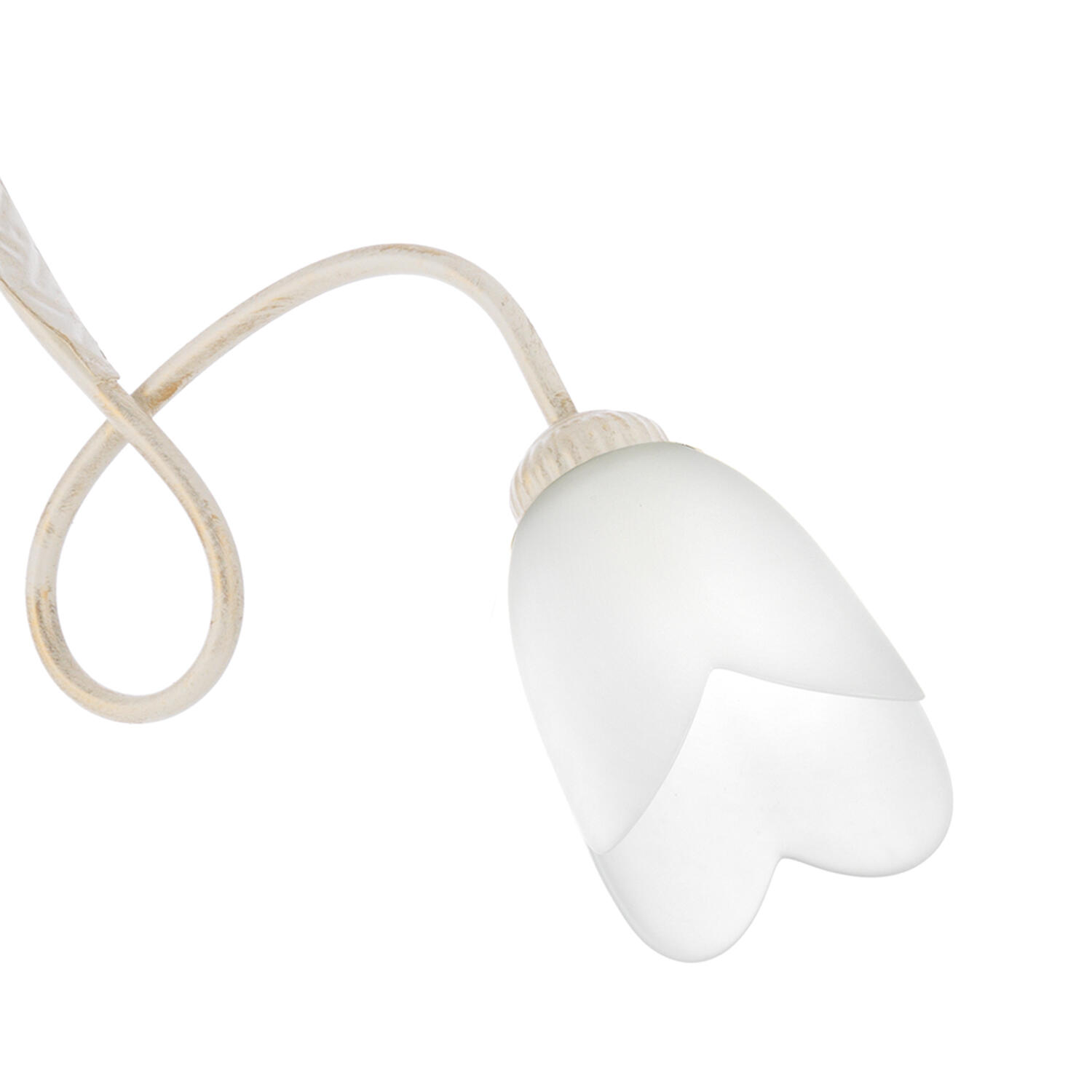 Lampadario Country charm Lampadario DOPPIO GIRO 3 - E14 Bianco beige paralume bianco 3x E14 Ø65cm - 4