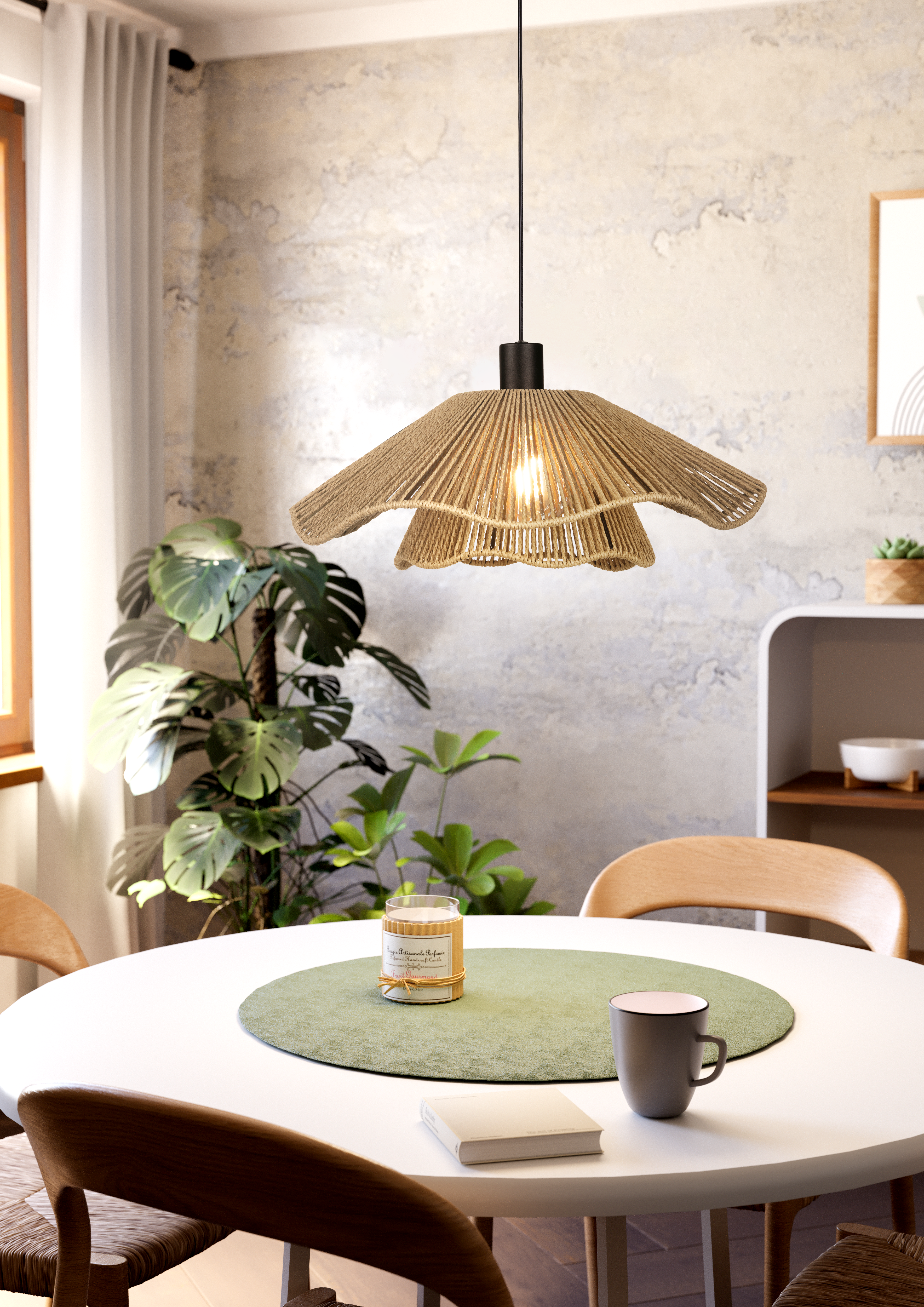 Suspensão SIRUELA 1X42W E27 110 cm algodão II - 9