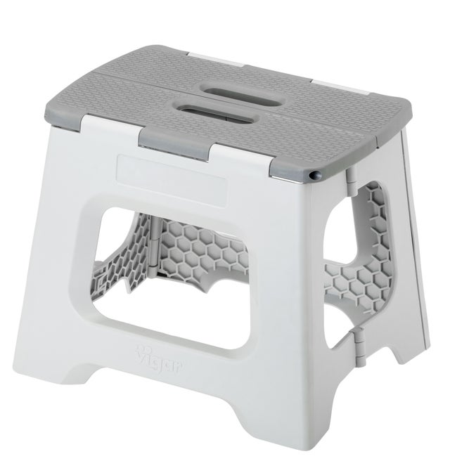 Marchepied pliant polypropylène CASA VIGAR gris Ht.27 cm