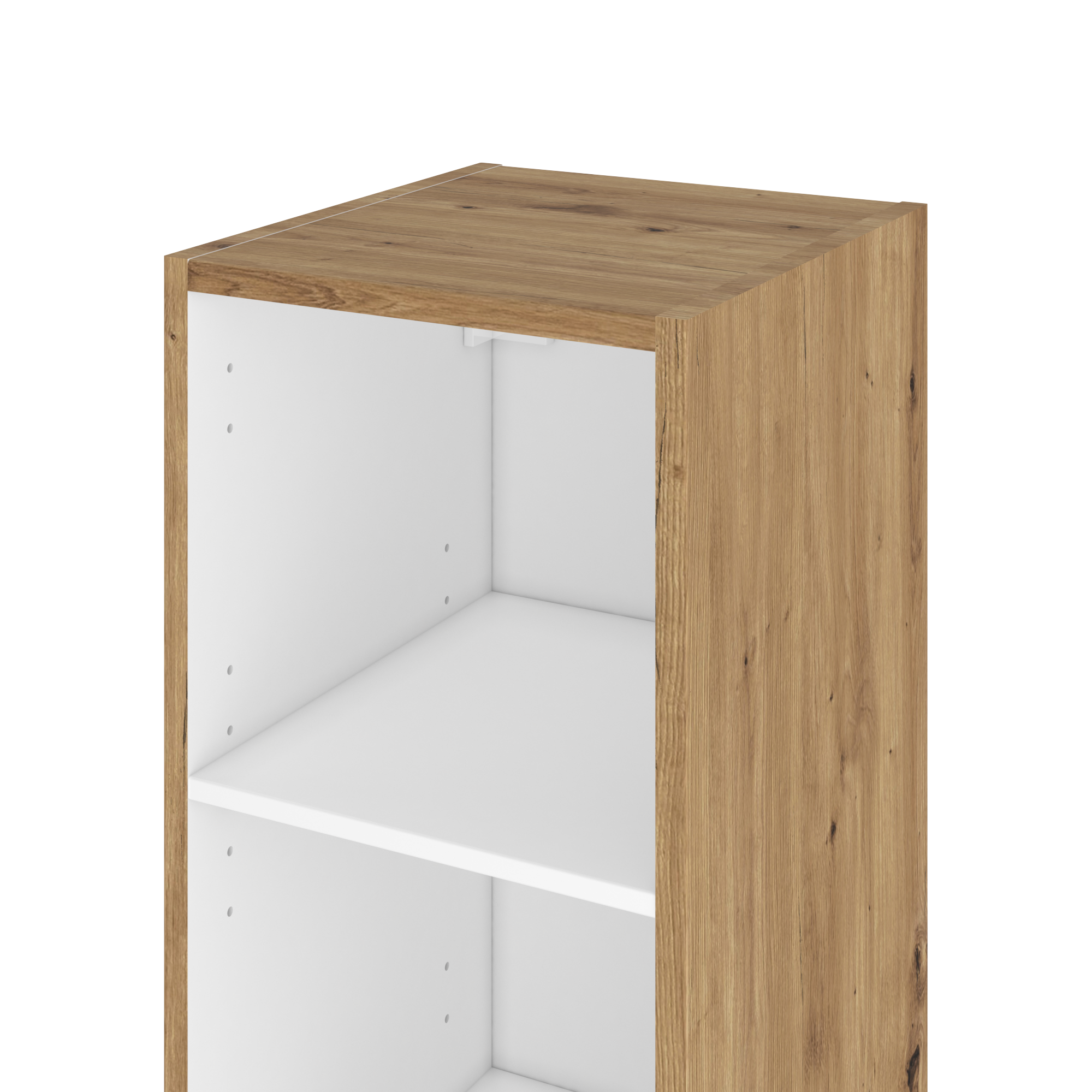 Caisson colonne l.30 x H.115 x P.33 cm, marron, Remix - 3