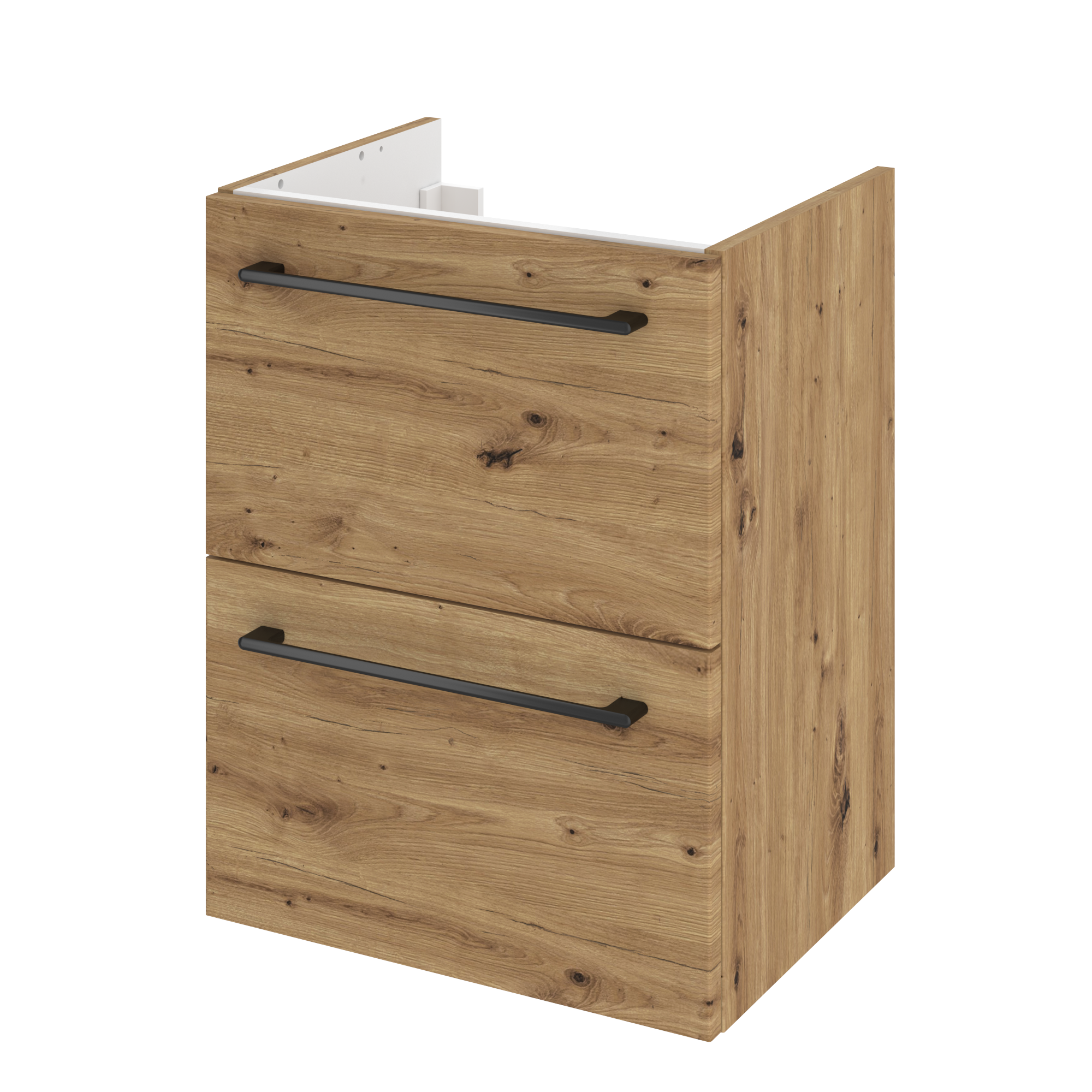 Szafka pod umywalkę wisząca Remix 45x33x58 cm brązowa złoty dąb Sensea