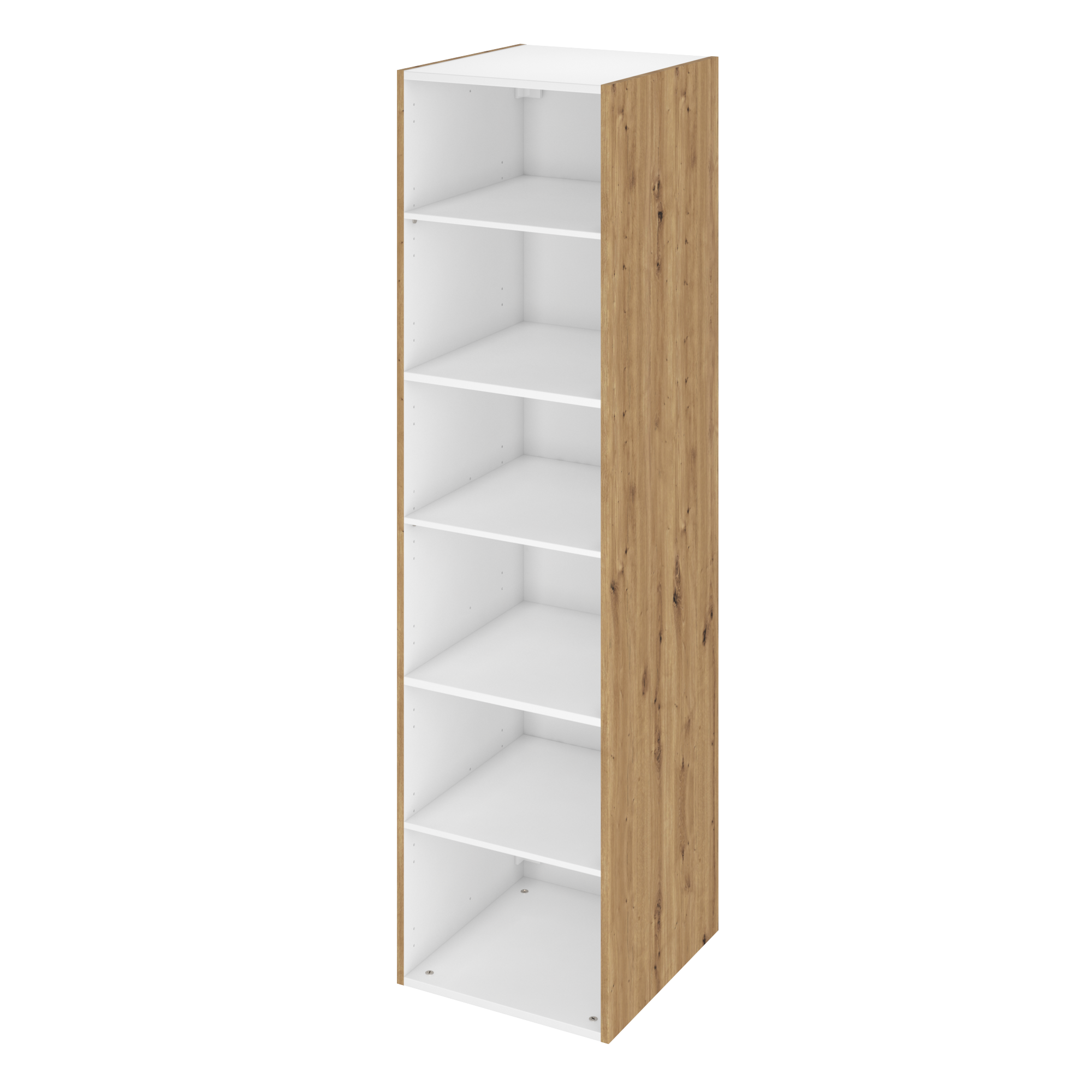 Łazienkowy korpus słupka modułowego Remix 45x46x173 cm brązowy złoty dąb Sensea