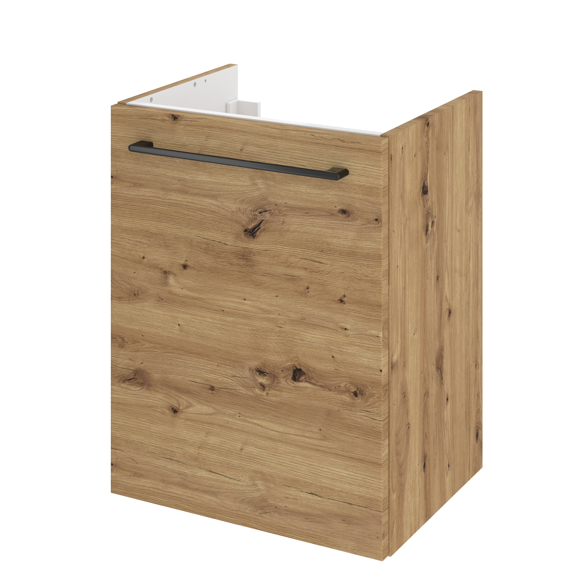 Szafka pod umywalkę wisząca Remix 45x33x58 cm brązowa złoty dąb Sensea