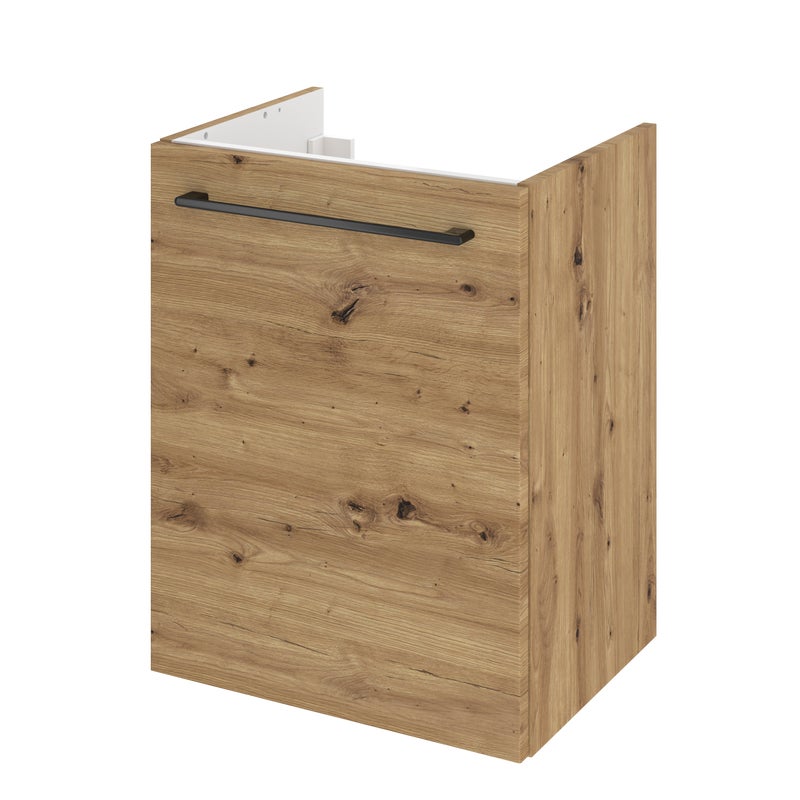 Szafka pod umywalkę wisząca Remix 45x33x58 cm brązowa złoty dąb Sensea