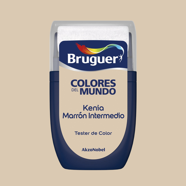 Tester de pintura Colores del Mundo BRUGUER color Kenia marrón i
Intermedio mate 30ml para paredes y techos