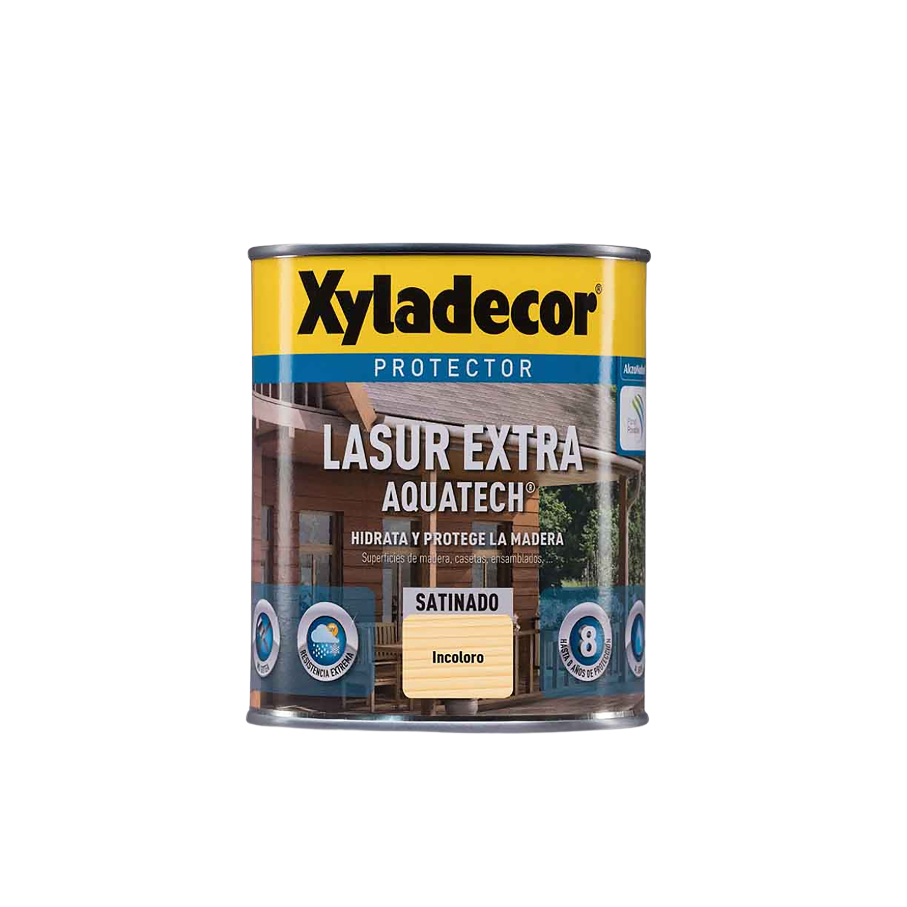 Protector madera exterior color incoloro para caseta de jardín, ventana, puerta, persiana, valla XYLADECOR satinado 750 ml base agua - 2