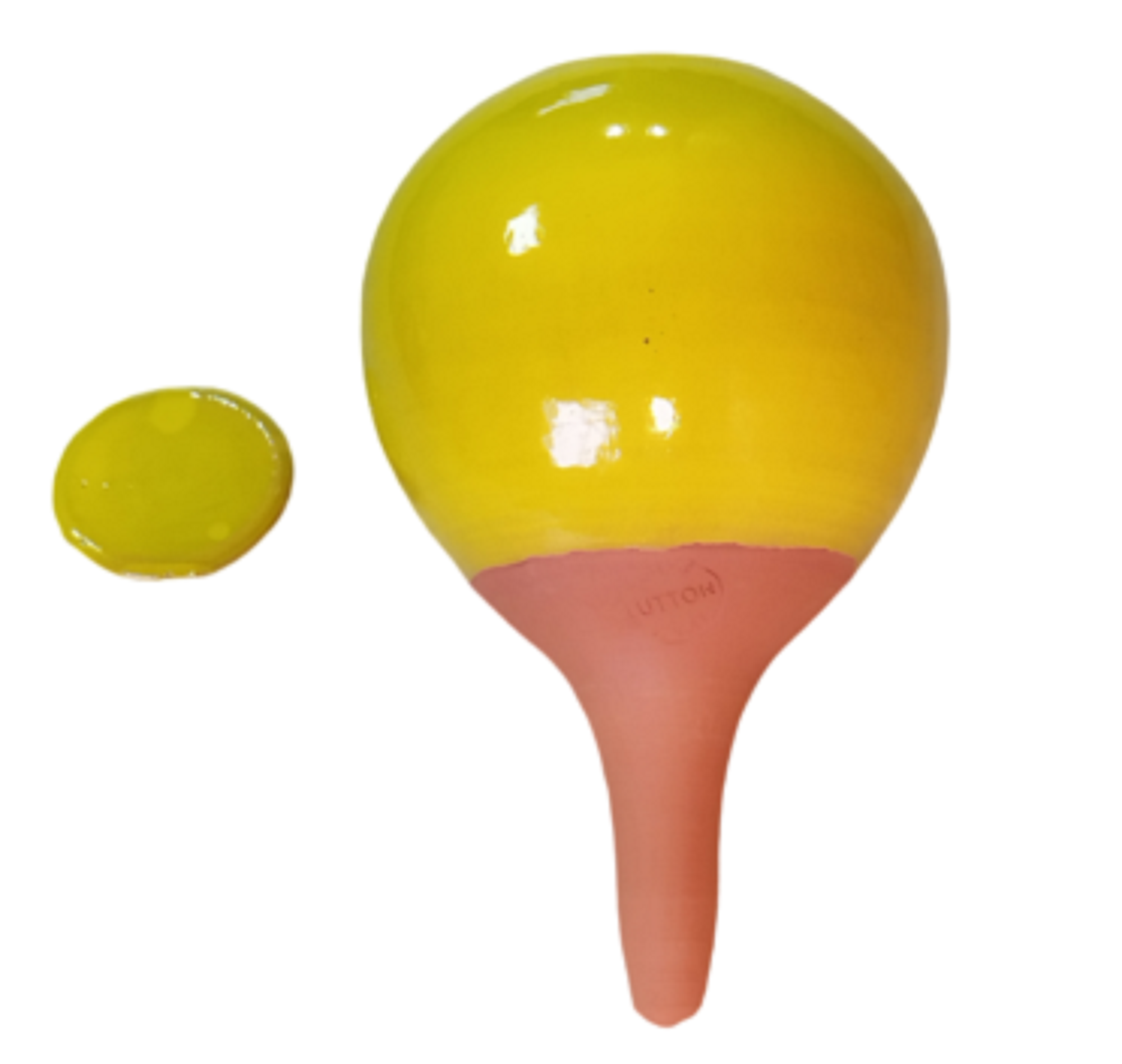Regadera cerámica ollas a plantar amarillo