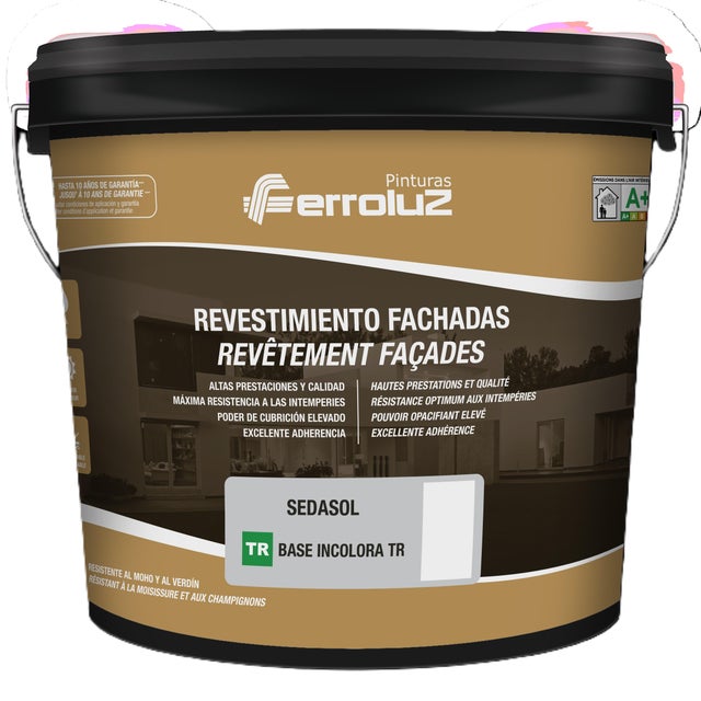 BASE PINTURA FACHADAS SATINADO SEDASOL 4L TONOS INTENSOS