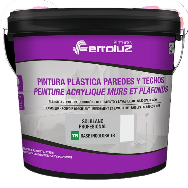 BASE PINTURA PLÁSTICA MATE SOLBLANC 750ML TONOS INTENSOS