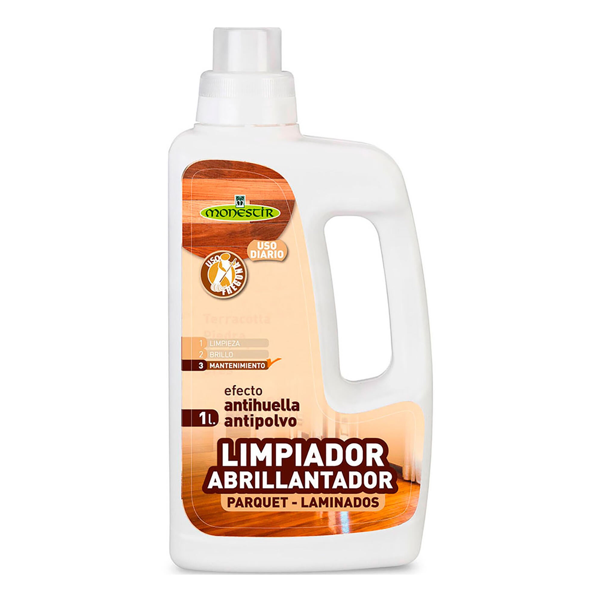 Limpiador abrillantador para suelos de parquet, tarimas, láminados monestir 5l