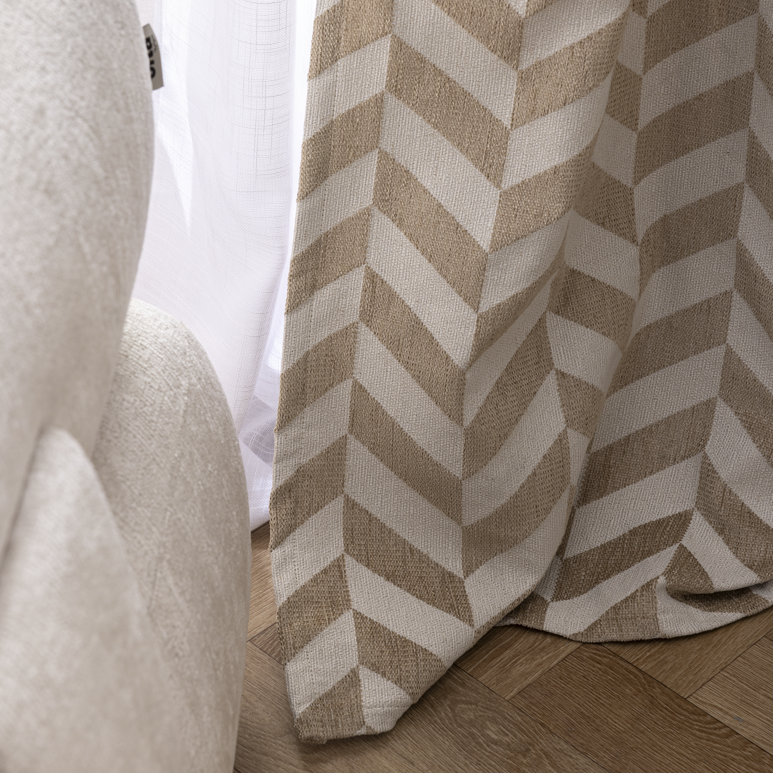 Cortinado ilhós Magnus 140x280cm bege branco Inspire - 11