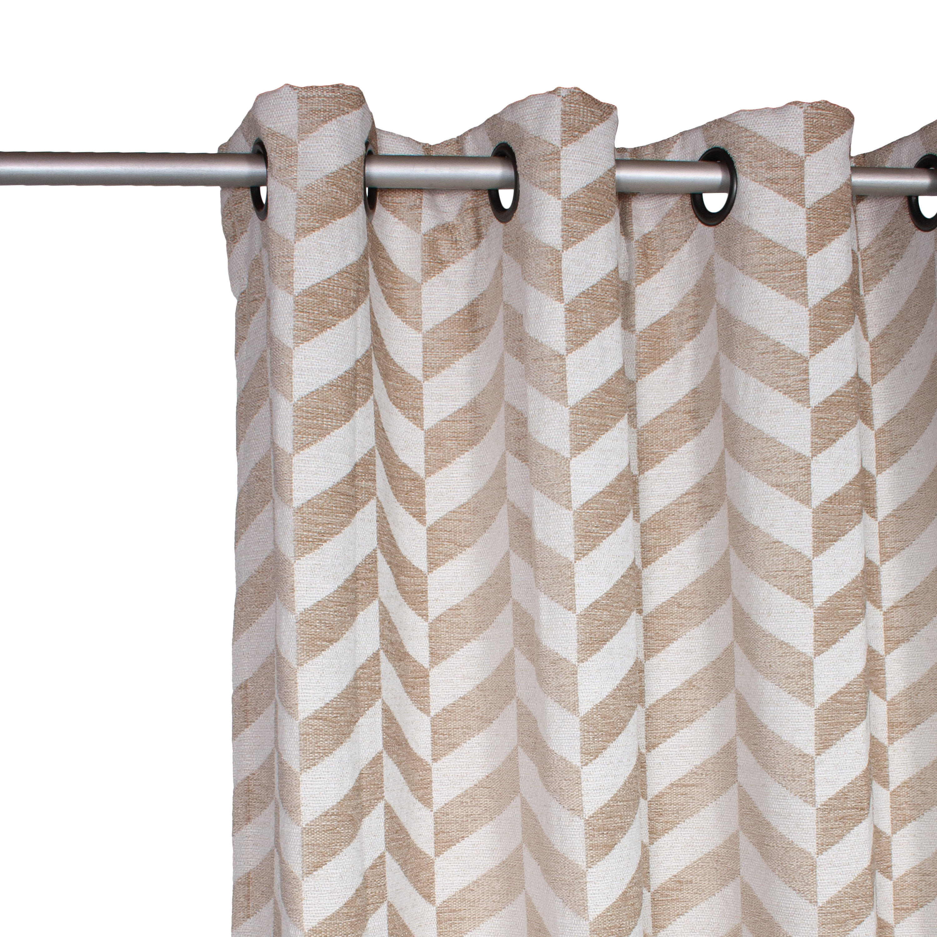 Cortinado ilhós Magnus 140x280cm bege branco Inspire - 4