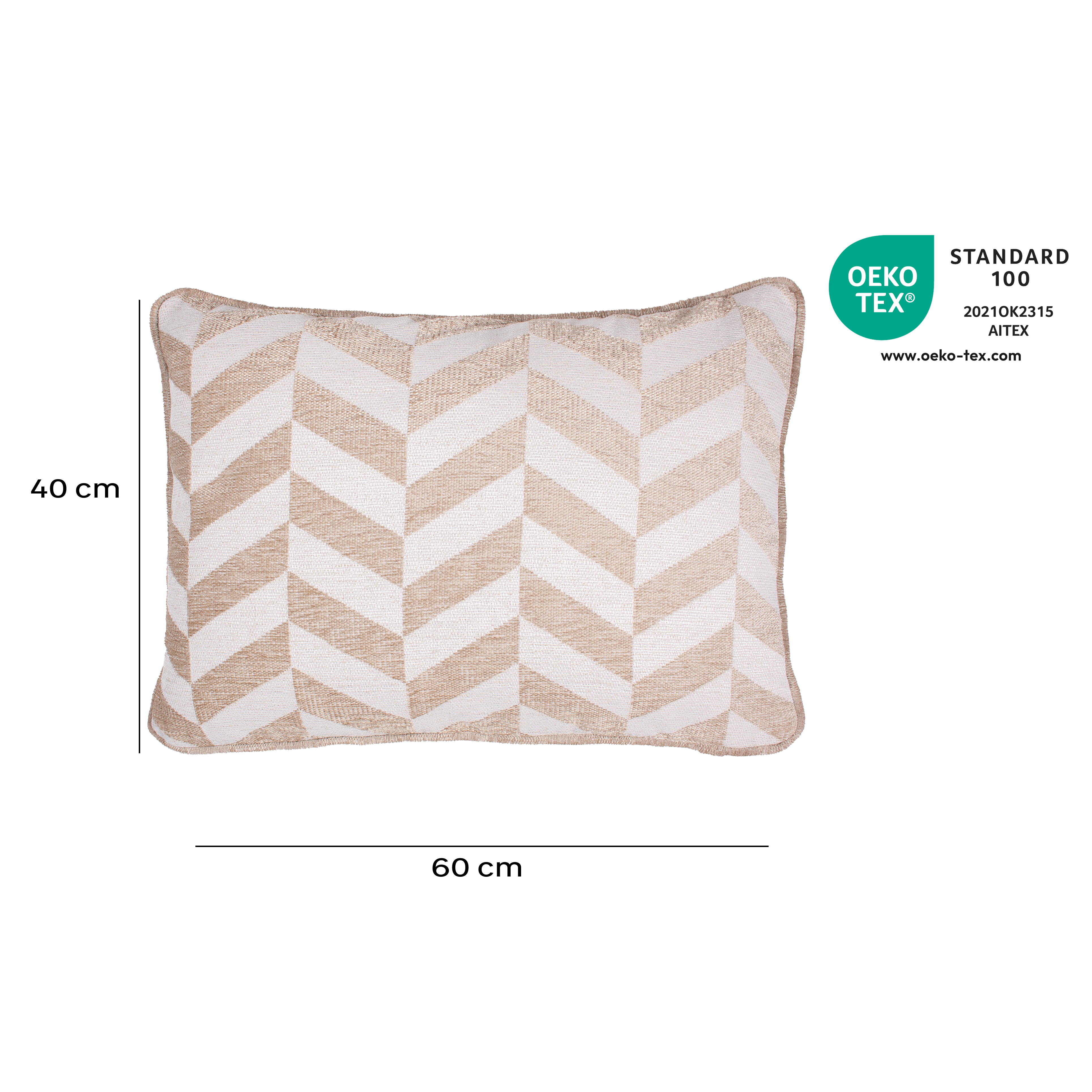 Almofada Magnus 40x60cm bege Inspire - 6