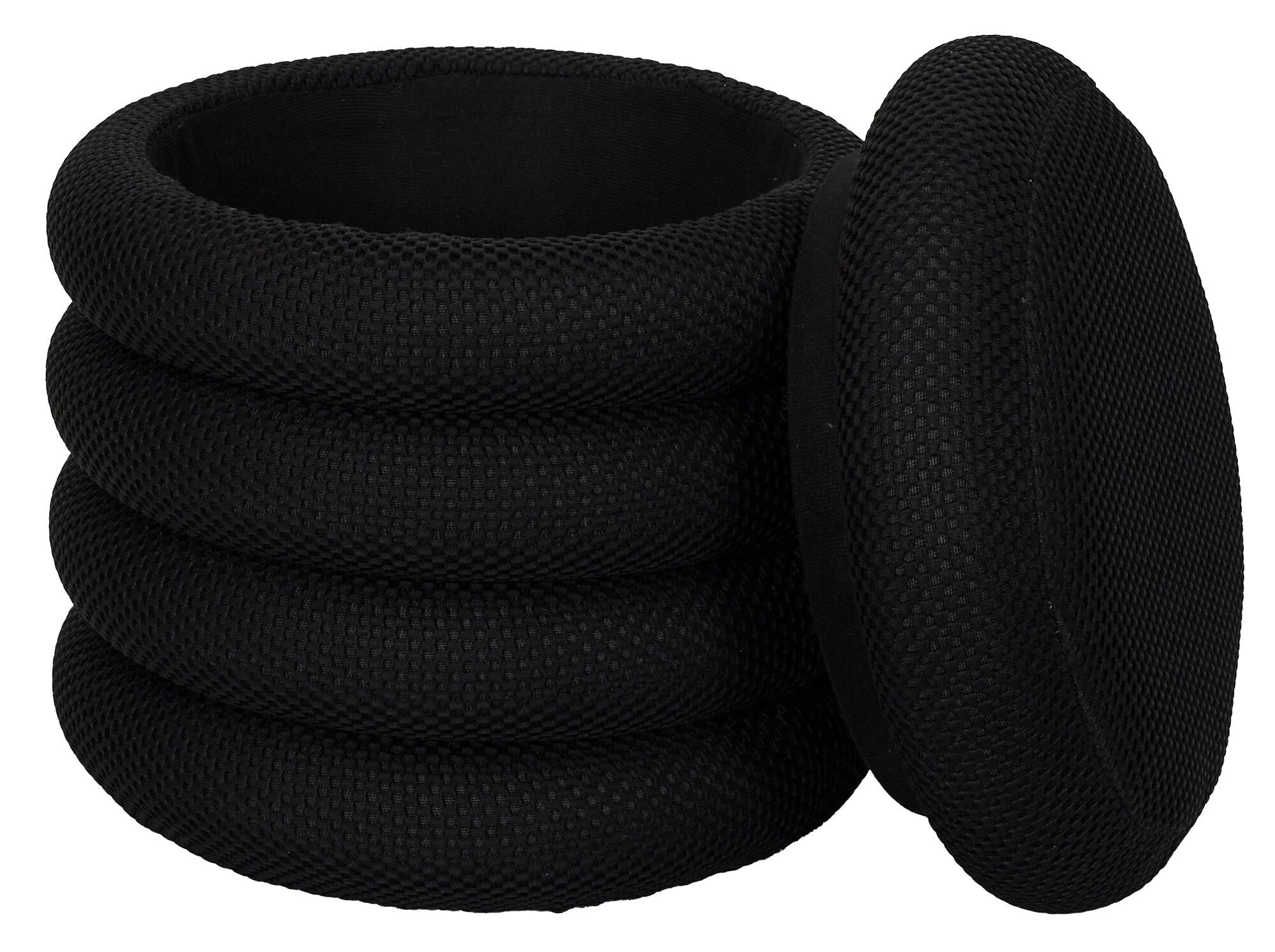 Puff decorativo mdf cilíndrico contemporain negro x42xcm