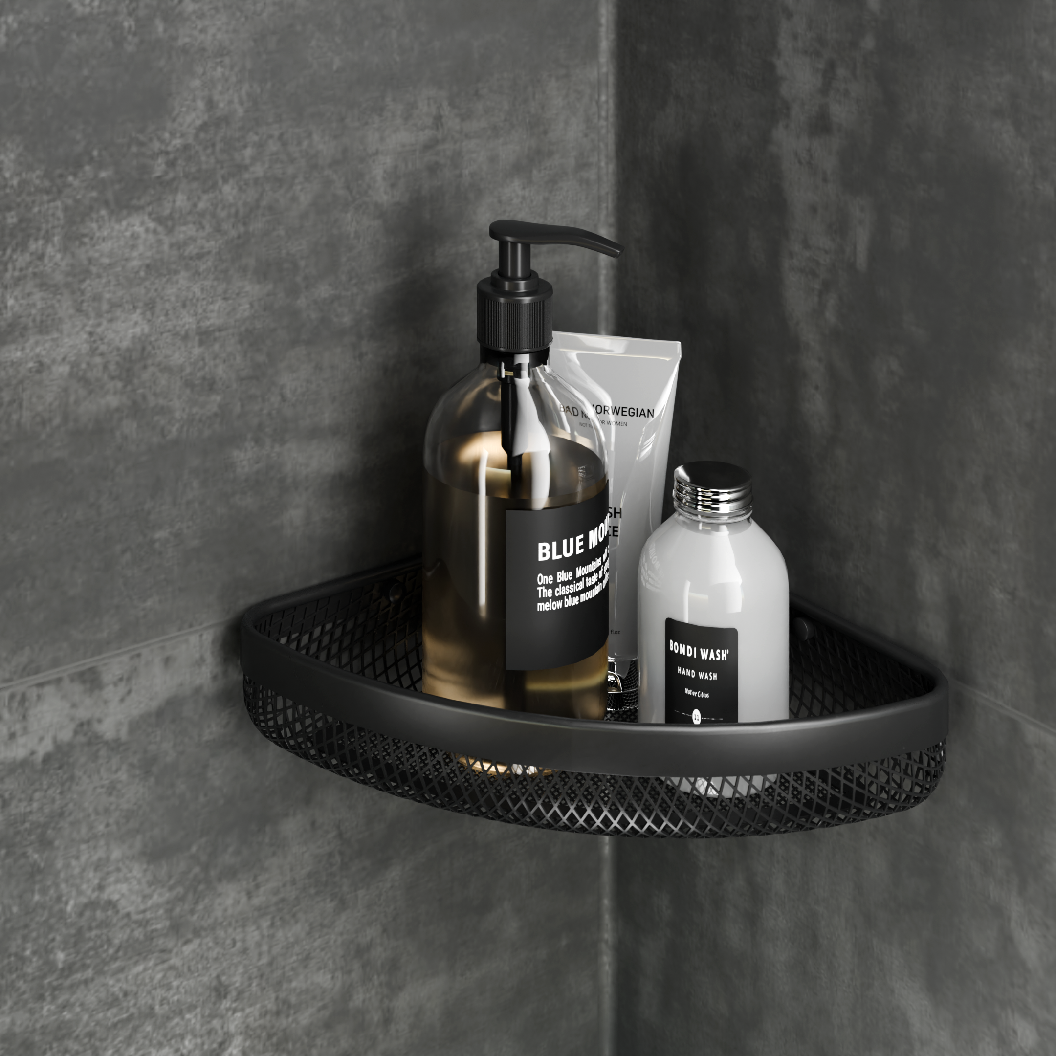 Organizador de ducha Harmony negro 23x5.5x23 cm - 3