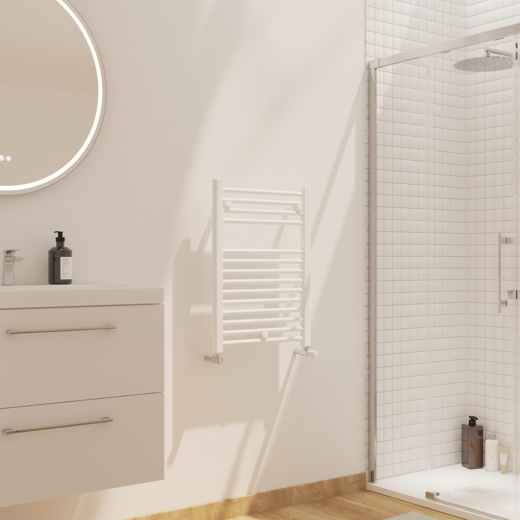 Scaldasalviette ad acqua calda EQUATION ACQUA bianco interasse 450 mm, L 50 x H 69 cm - 2