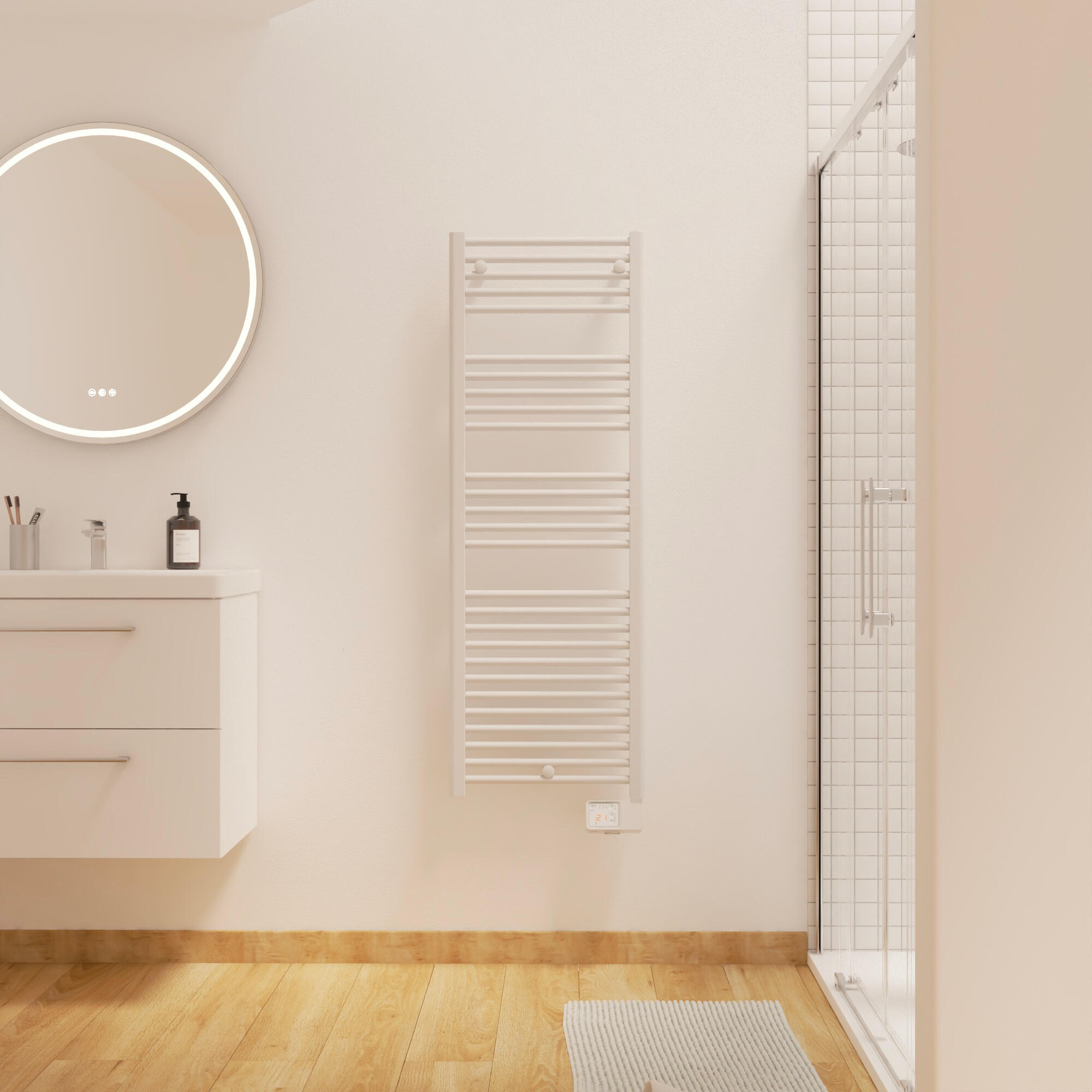 Termoarredo elettrico a fluido  EQUATION  750 W  bianco L 50 x H 146 x P 10 cm - 3