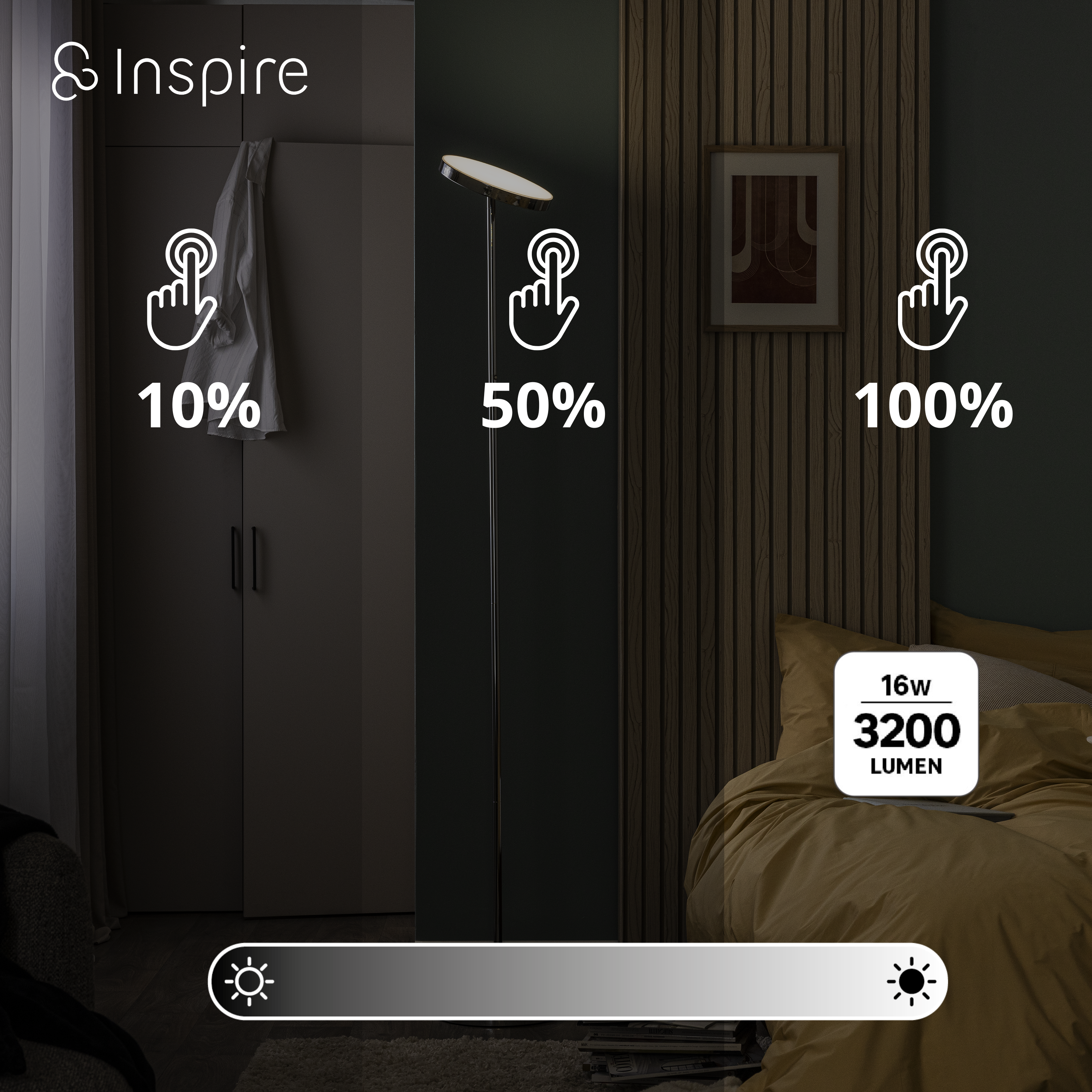 Lampa podłogowa Osana chrom 3200 lm LED Inspire - 11