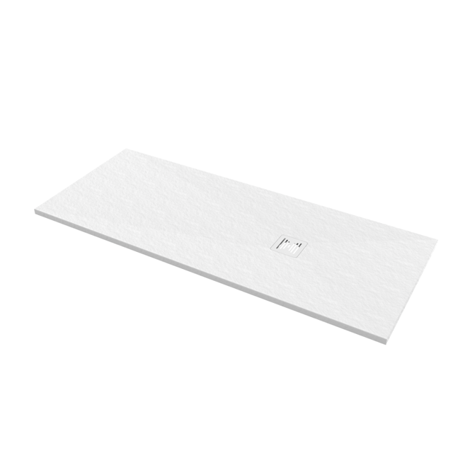 Piatto doccia in carbonato di calcio Horus bianco L 70 x L 170 x H 27 cm opaco effetto marmo