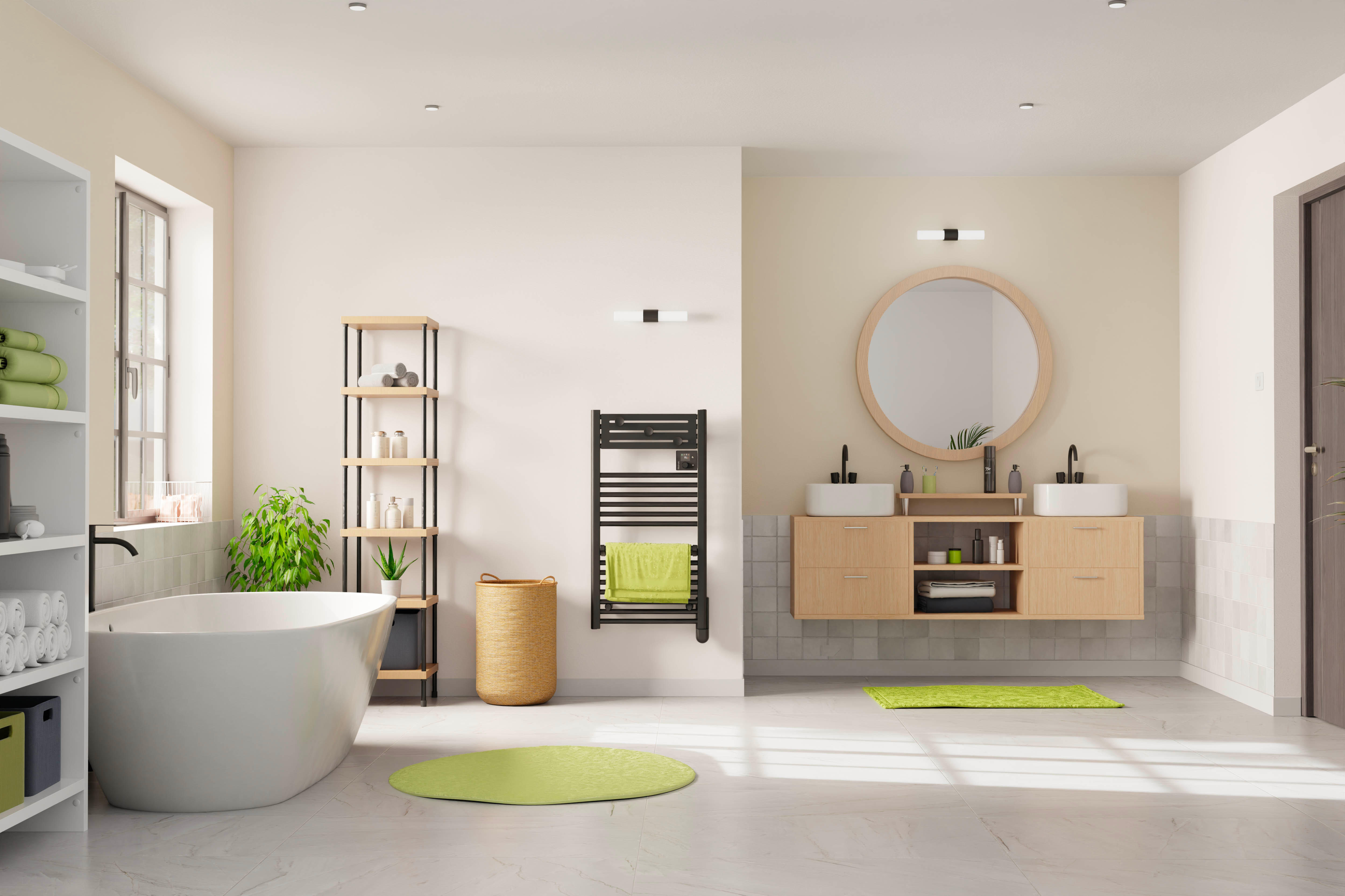 Sèche-serviettes électrique à inertie fluide Actibain connect 500W NOIROT noir - 5