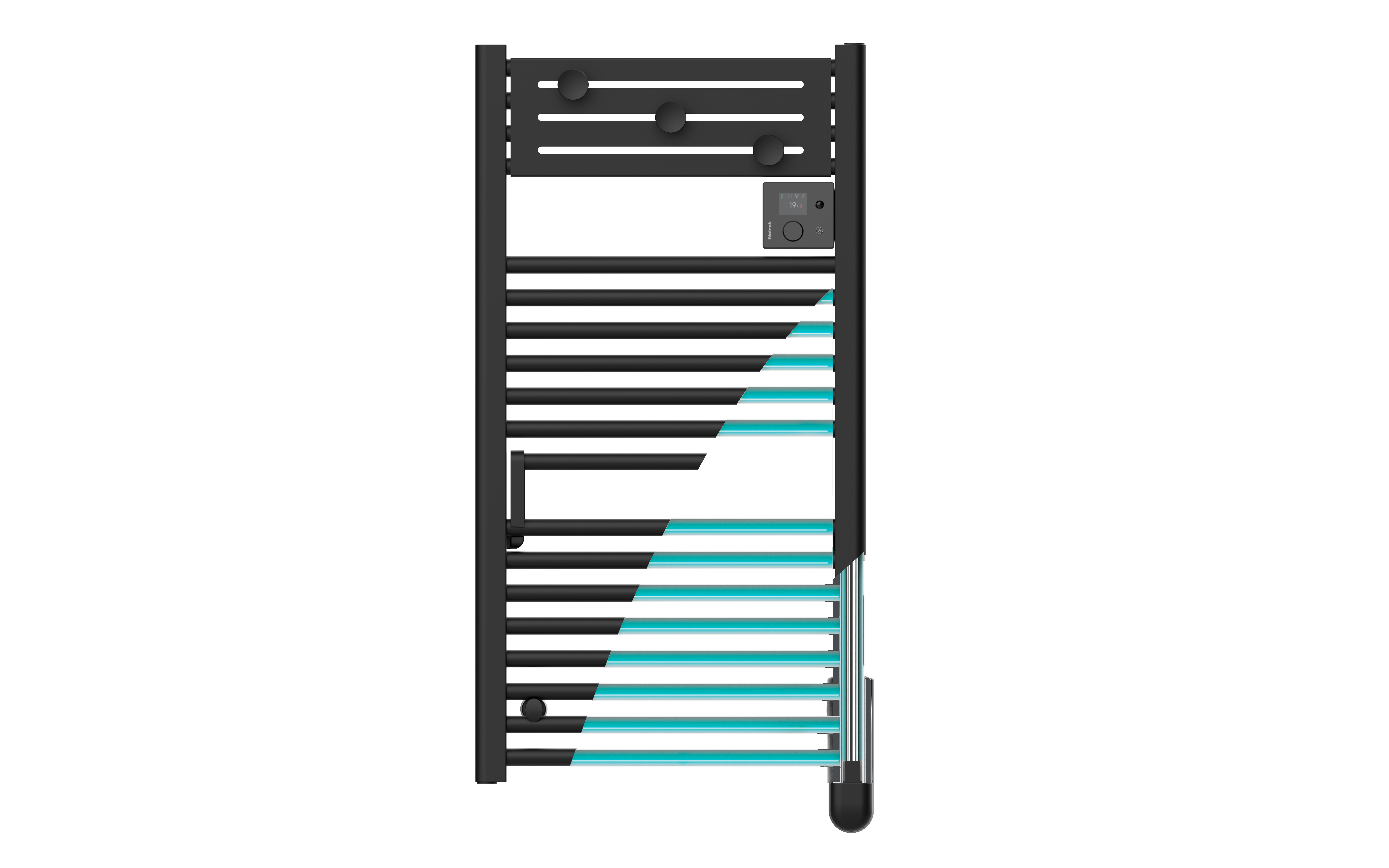 Sèche-serviettes électrique à inertie fluide Actibain connect 500W NOIROT noir - 4