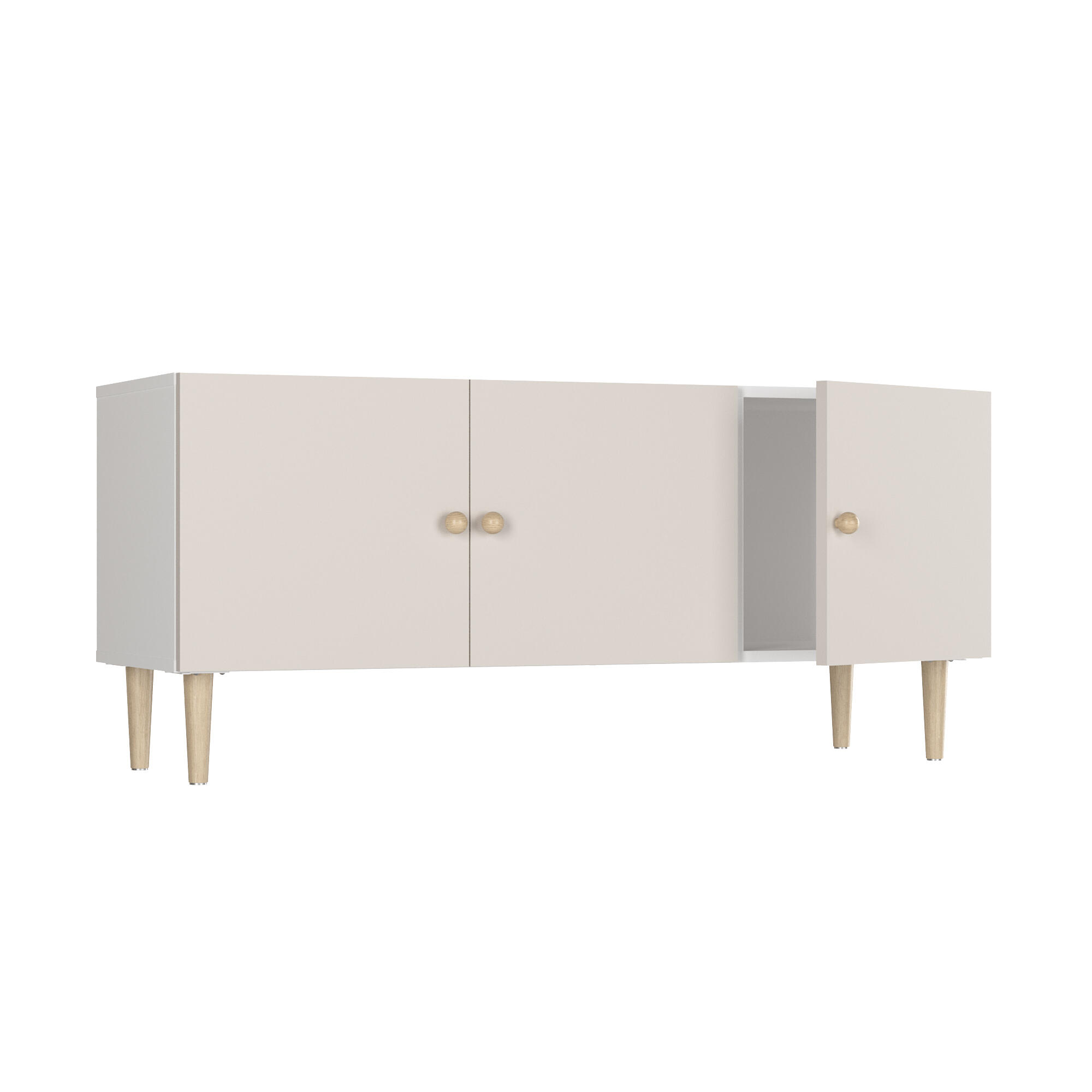 Meuble TV SPACEO Evo'M blanc H.38,4 x L.120,2 x P.38 cm - 8