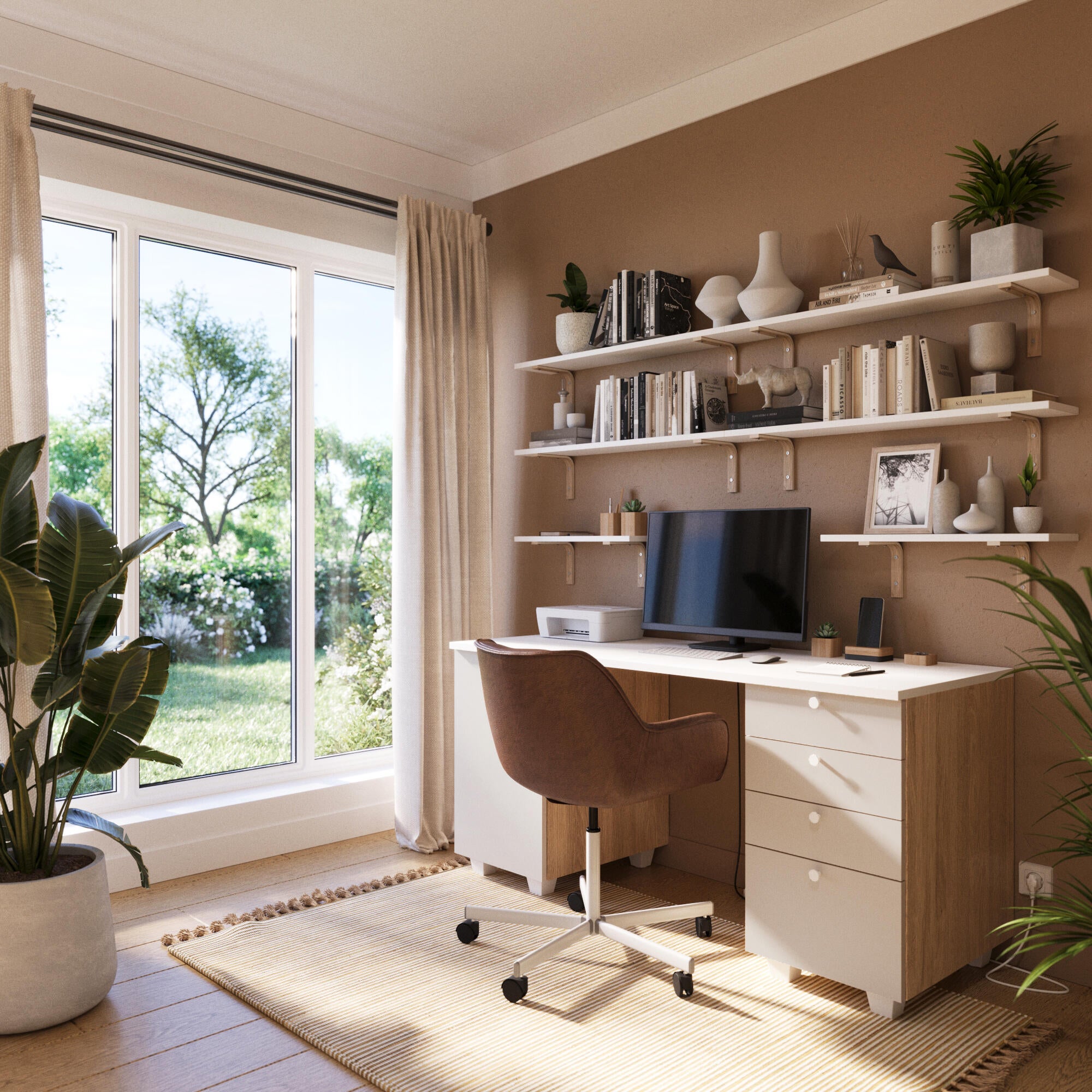 Lot de 2 boutons de meuble INSPIRE pour meubles Evo'M Ben Blanc métal - 3