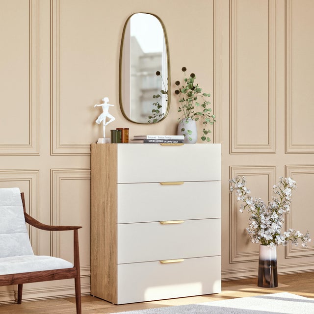 Commode SPACEO Evo'M façade Vienne Lin/caisson chêne H.102,4x L.80 x P.38