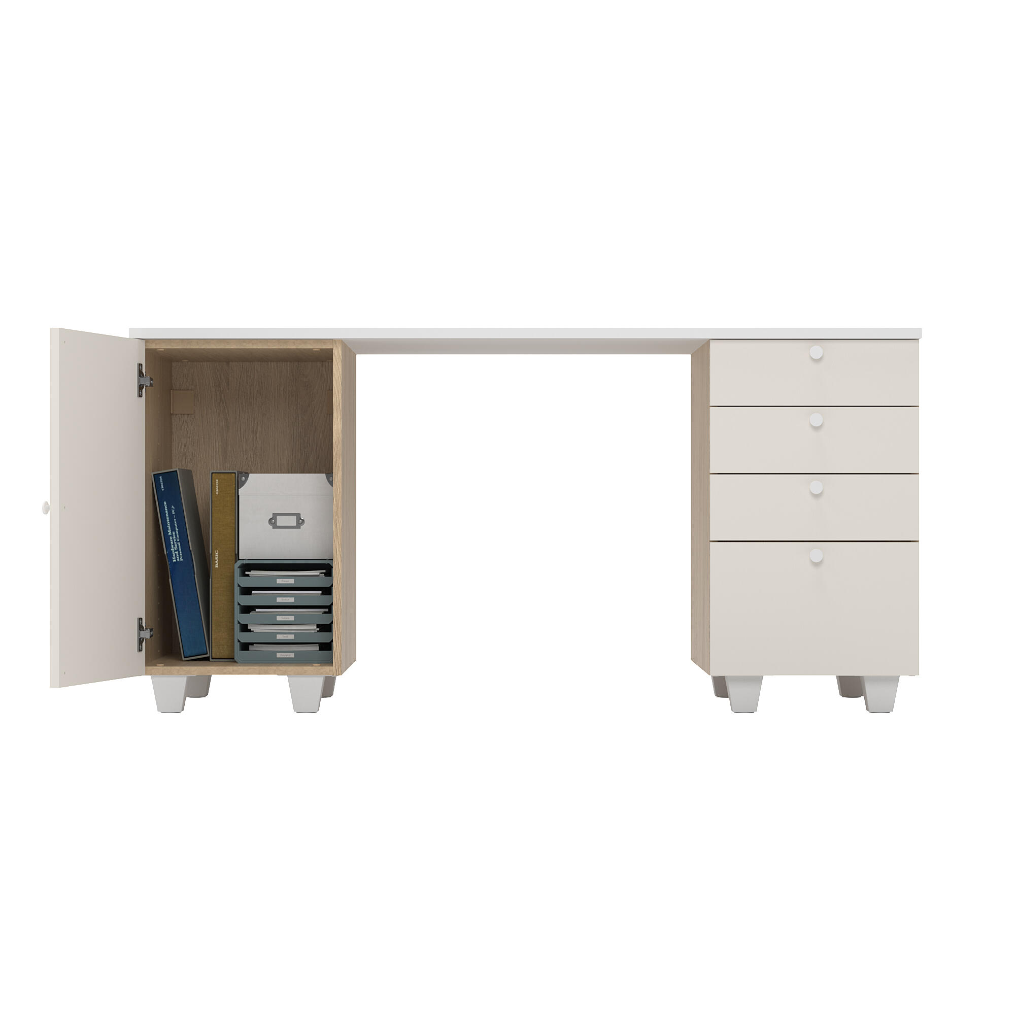 Lot de 2 pieds STANDERS pour meubles Evo'M Tim Blanc - 9