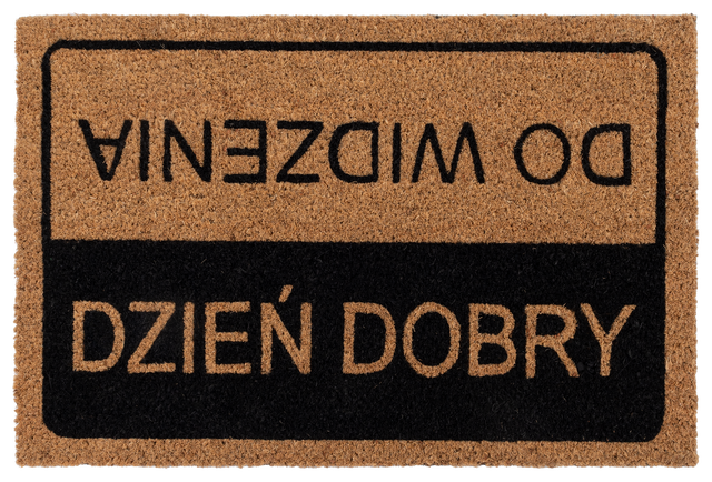 Wycieraczka kokos Dzień dobry/Do widzenia 40 x 60 cm