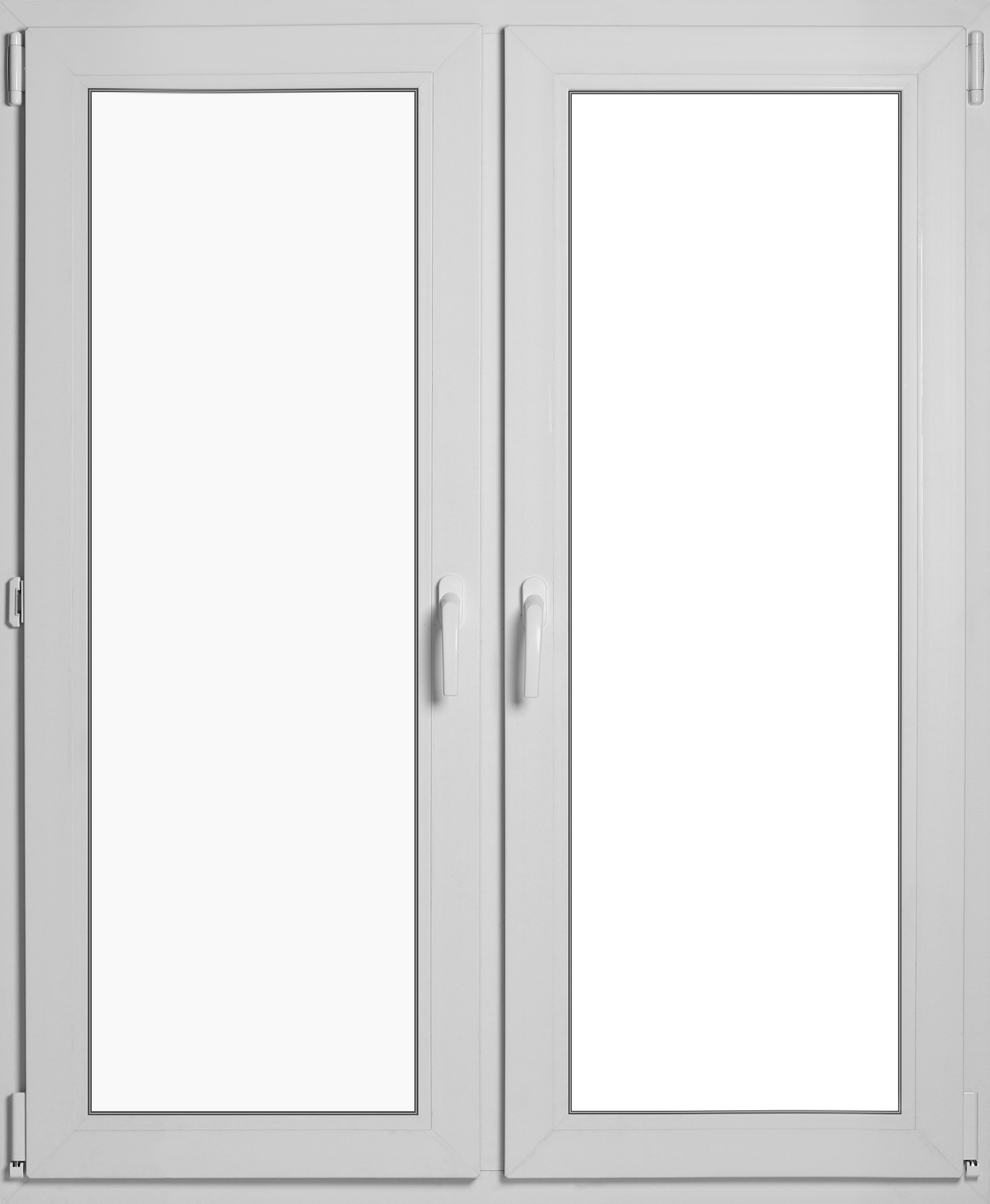 Okno PCV 3-szybowe fasadowe MD85 O32S białe 1165x1435 mm dwuskrzydłowe rozwierno-uchylne prawe