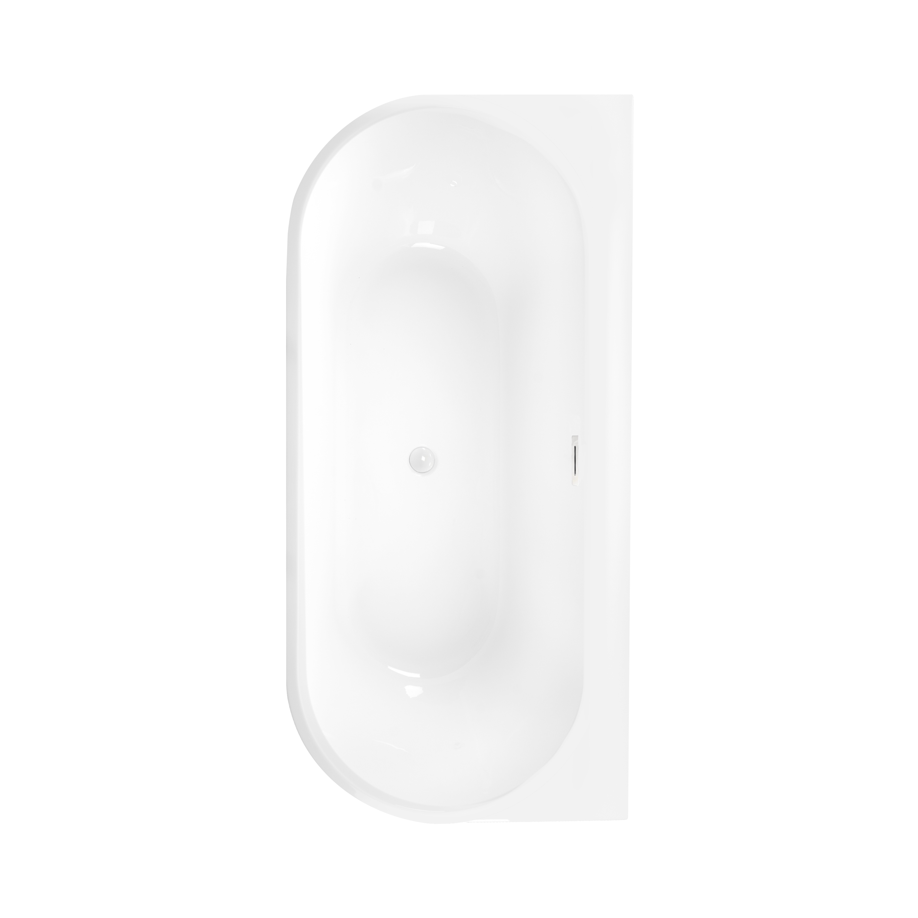 Wanna wolnostojąca przyścienna Pari 150x80 cm biały odpływ Corciano