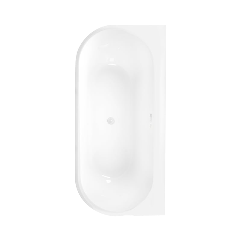 Wanna wolnostojąca przyścienna Pari 150x80 cm biały odpływ Corciano