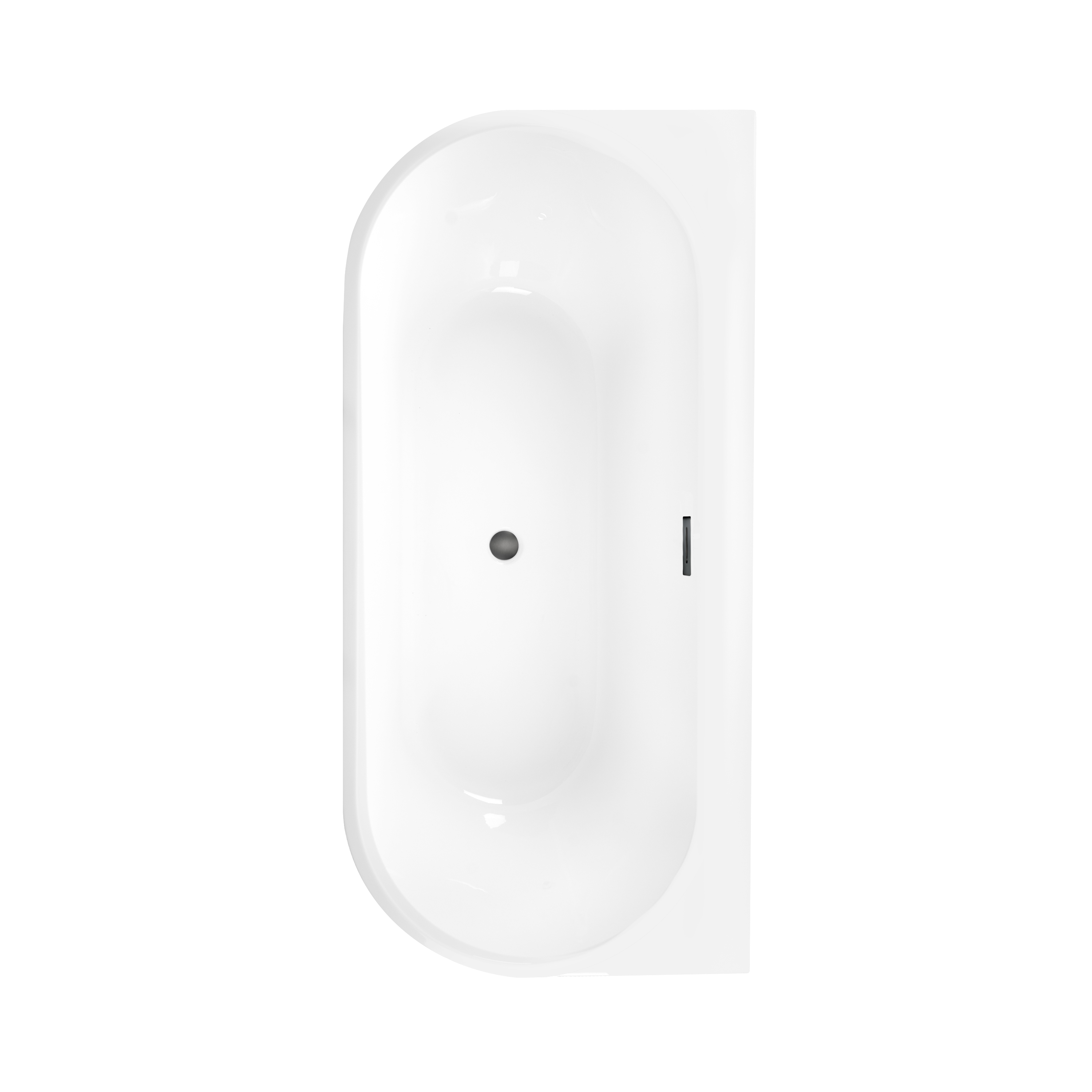 Wanna wolnostojąca przyścienna Pari 150x80 cm szary odpływ Corciano