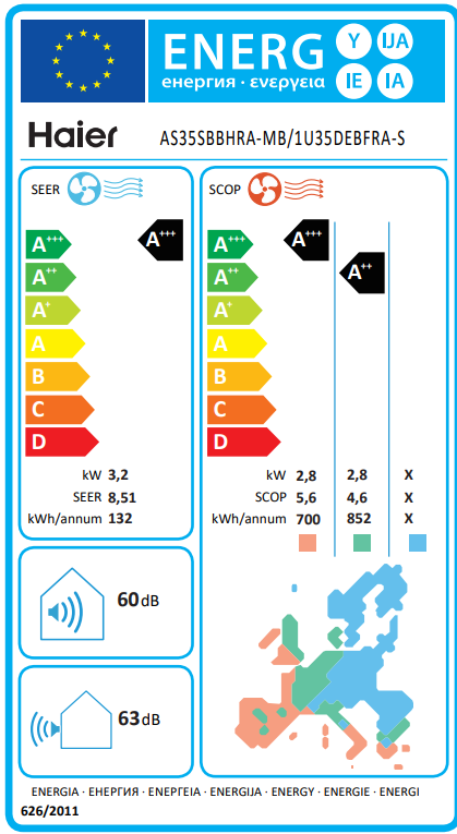 AIRE ACONDICIONADO SPLIT 2236 FRIGORIAS HAIER FLEXIS S BLANCO - 4