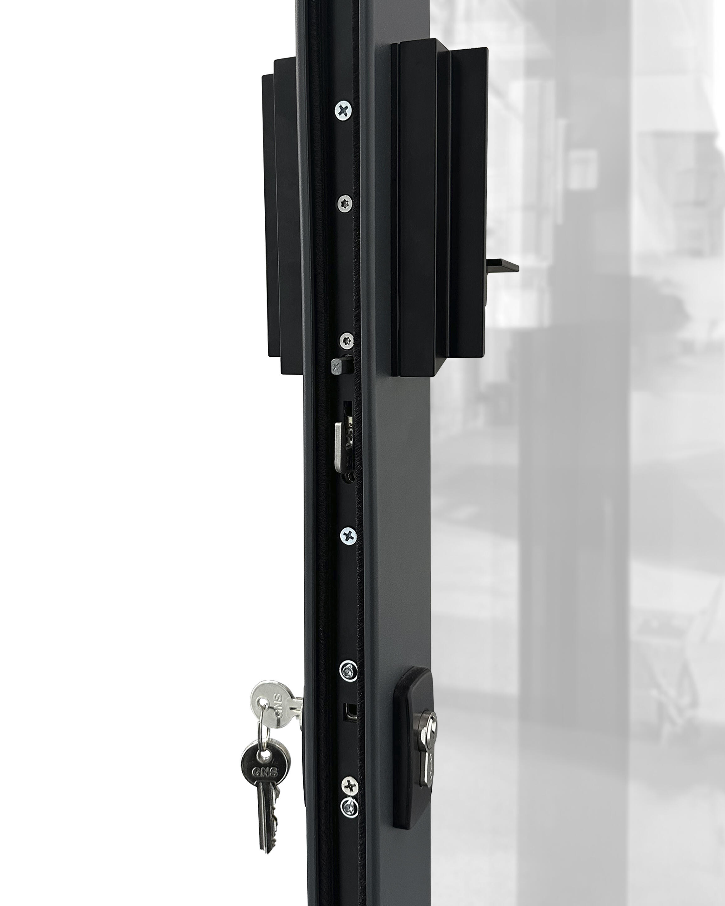 Baie coulissante aluminium H 215 x L 210 cm à rupture de pont thermique 3 points blanche - 12