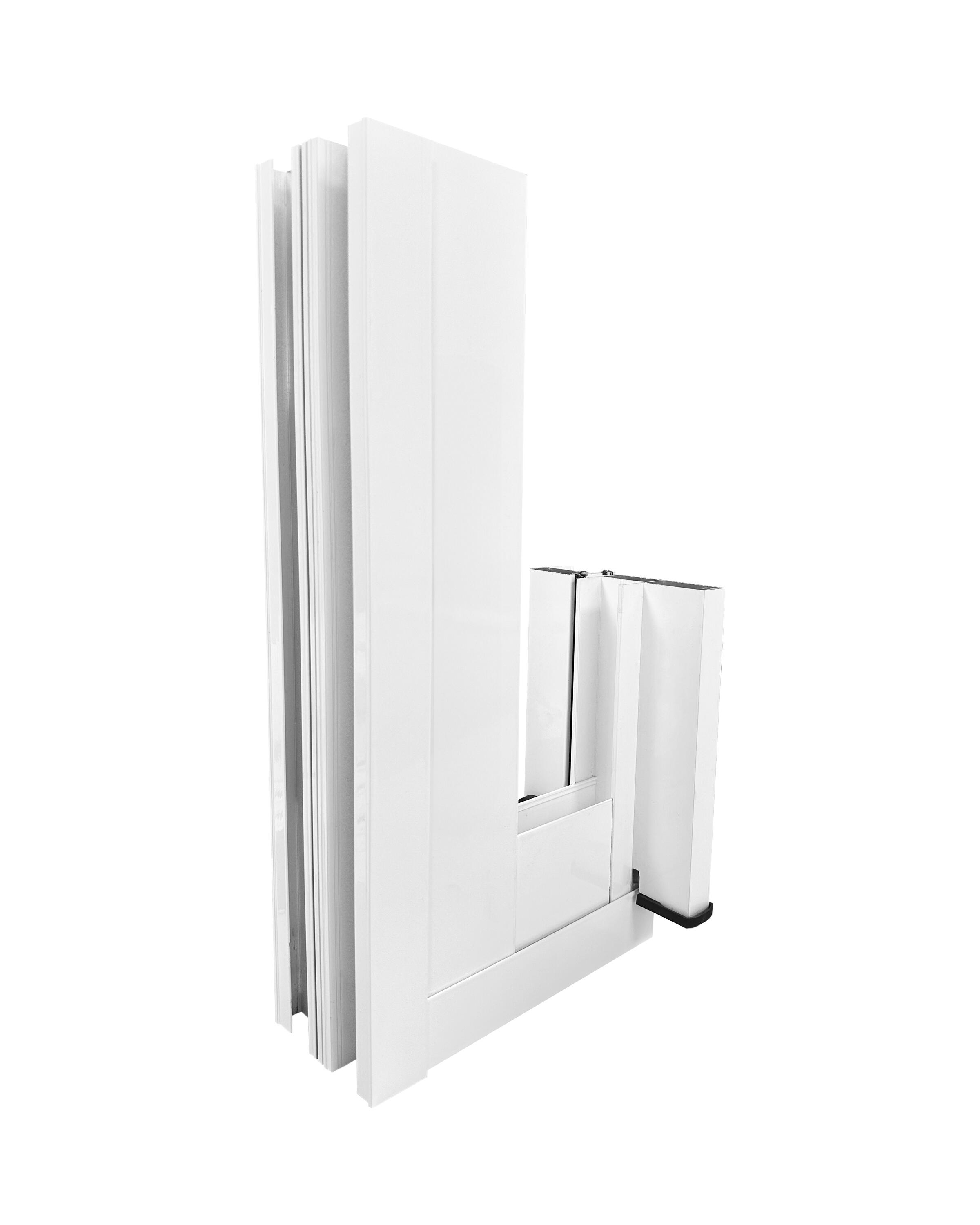 Baie coulissante aluminium H 215 x L 210 cm à rupture de pont thermique 3 points blanche - 11