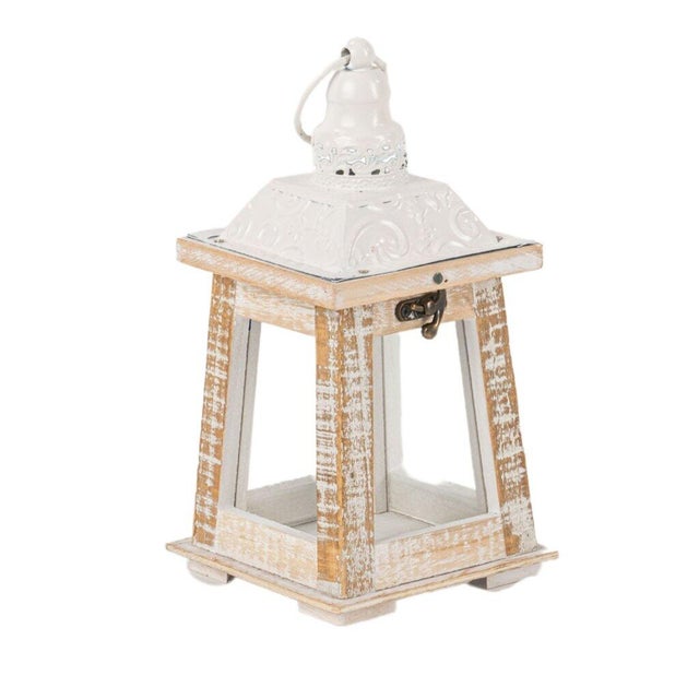 Lanterna LANTERNA BIANCA in vetro  bianco H 24.5 cm H